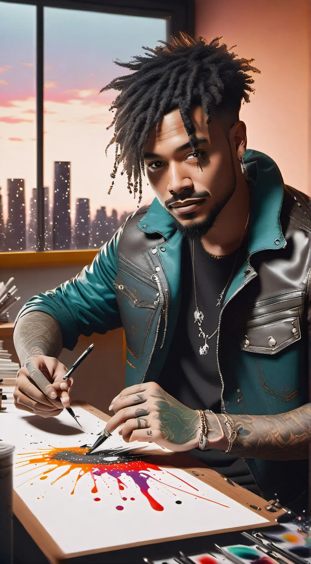 ai character: Juice Wrld background