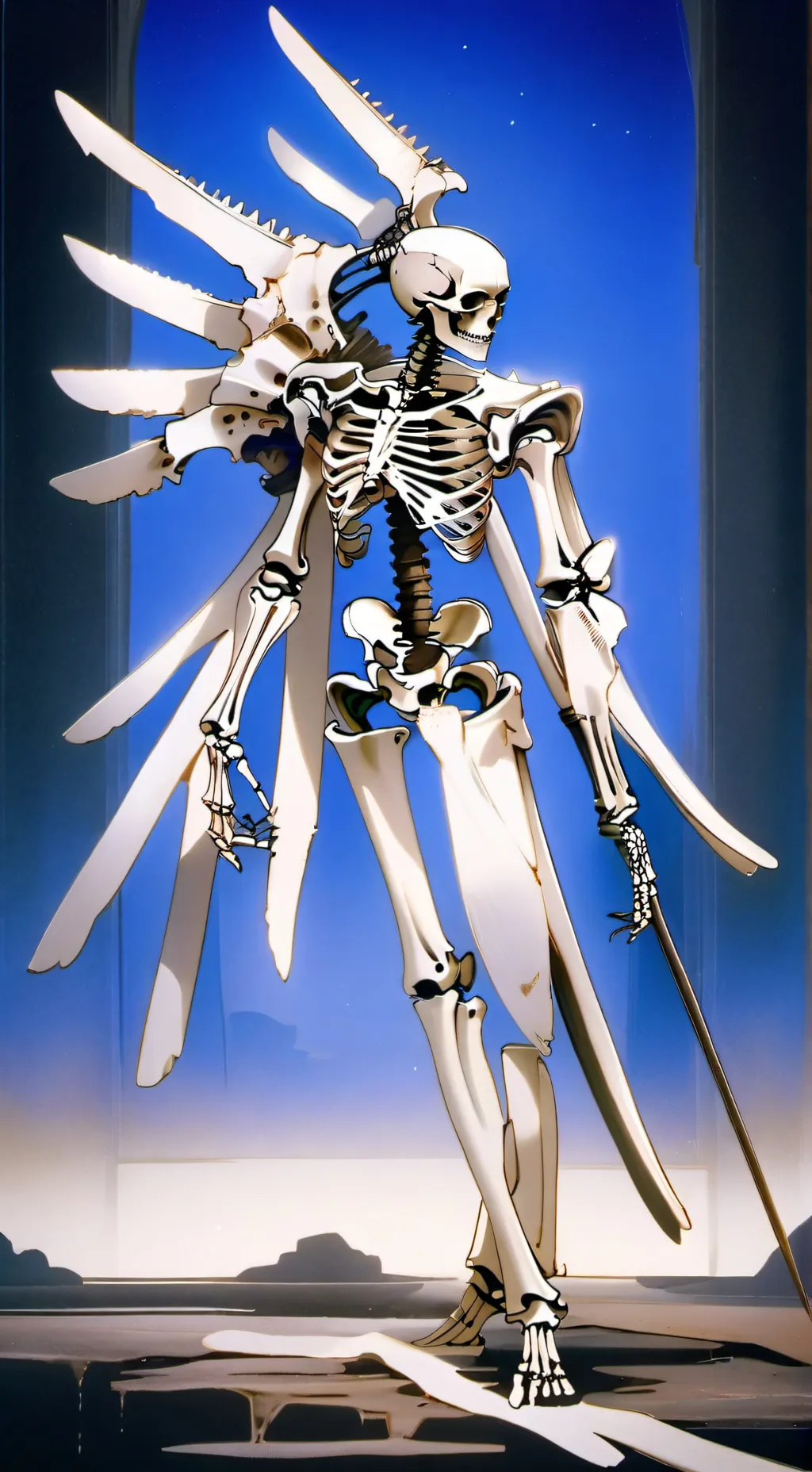 ai character: Metal Skelly background