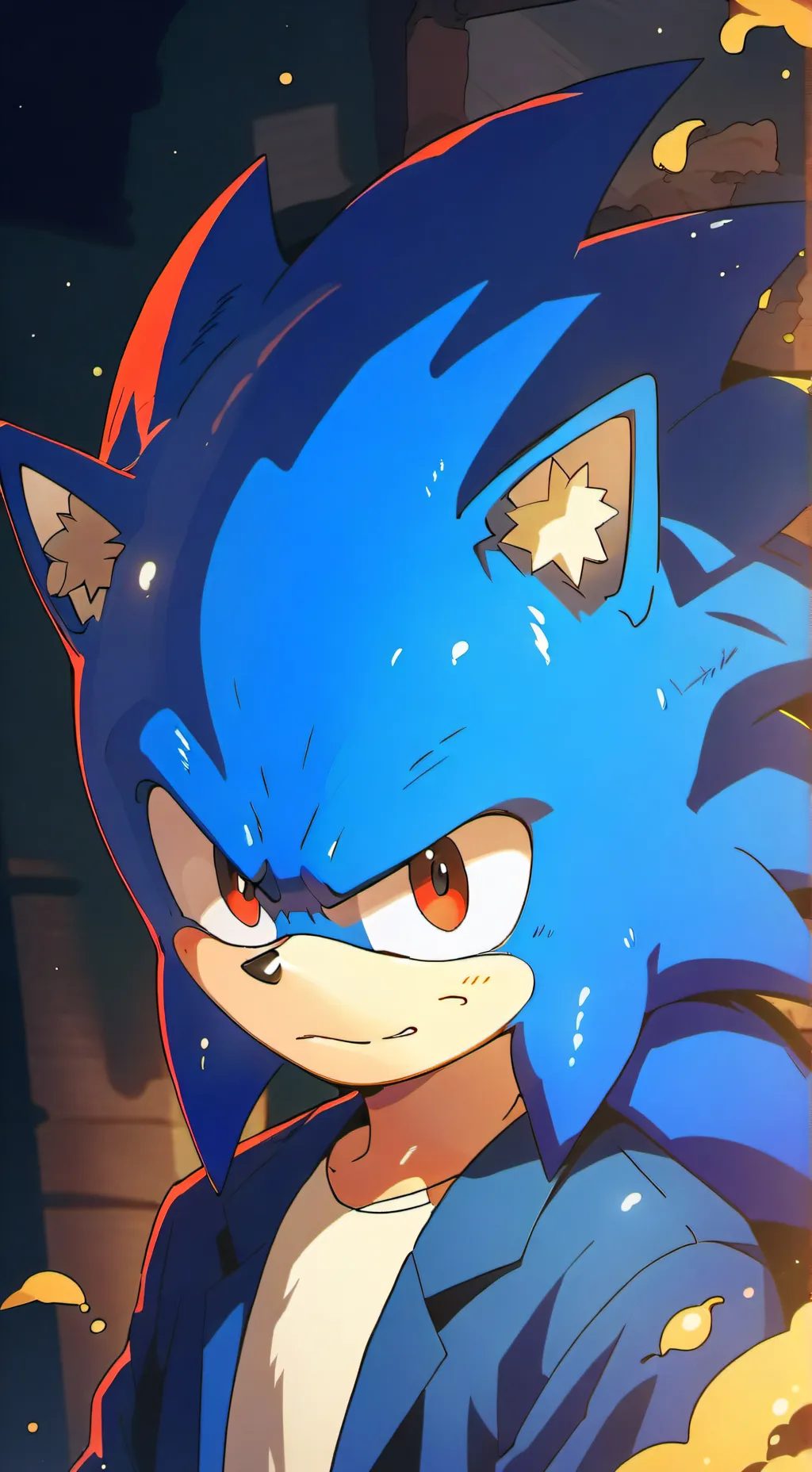 ai character: blue usb background