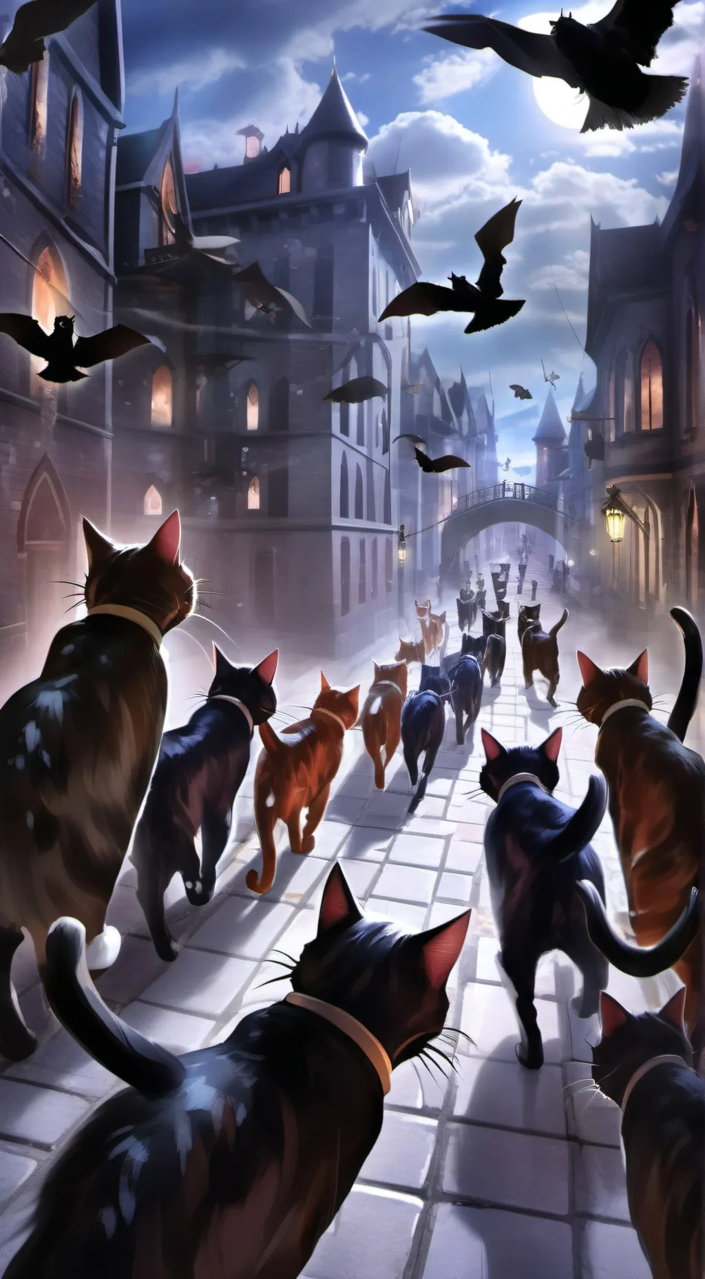 ai character: cat invasion  background