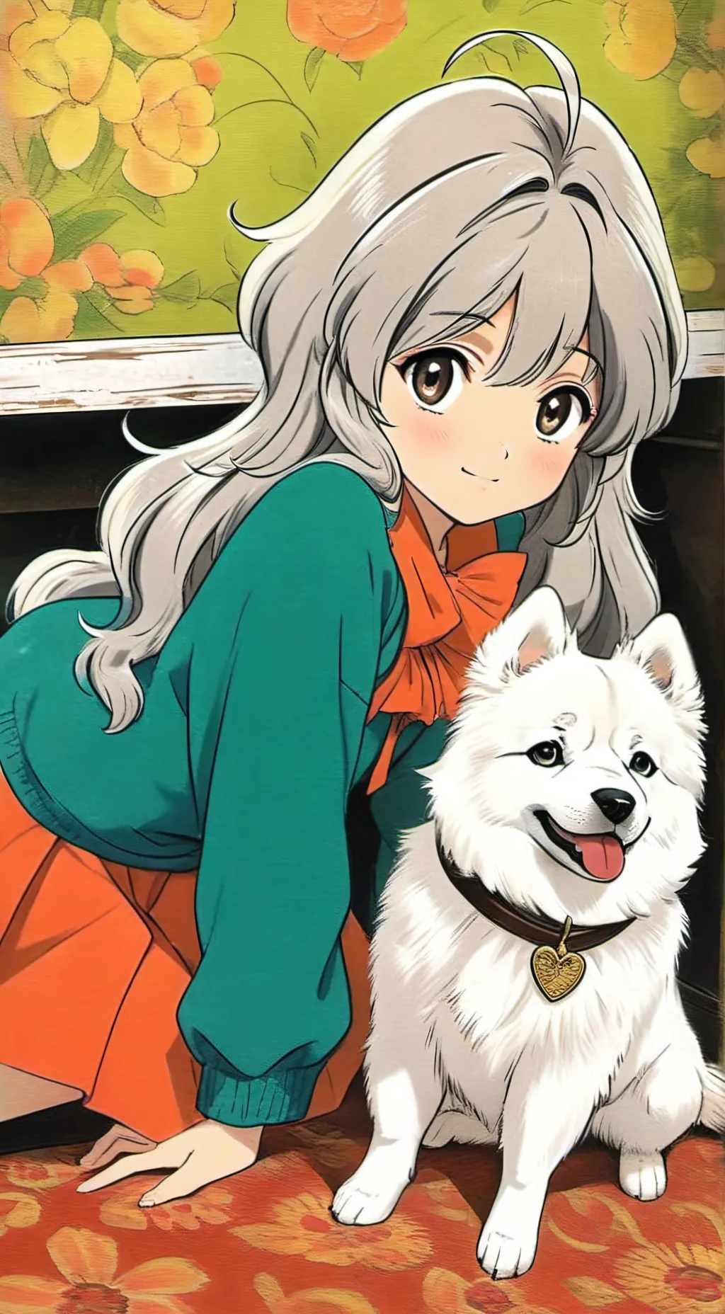 ai character: gliter background