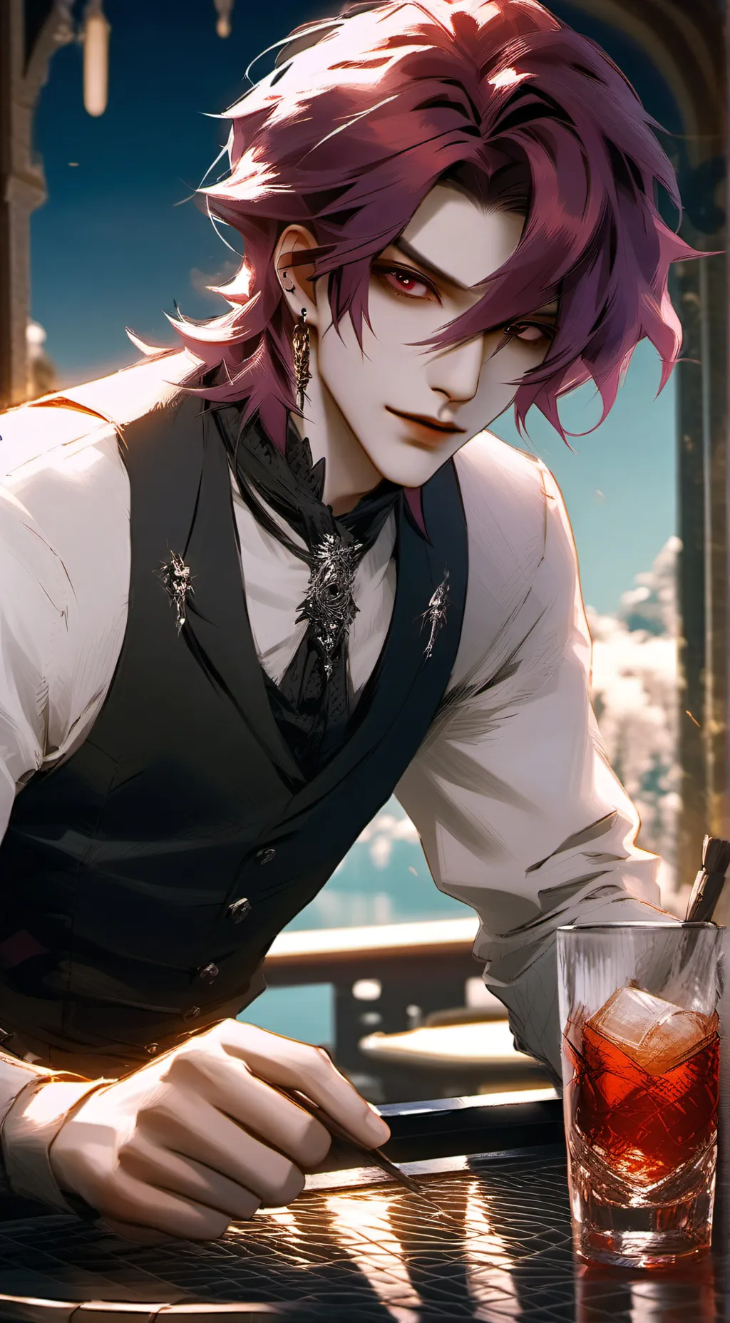 ai character: 🌹~ ASHER ~🌹 background