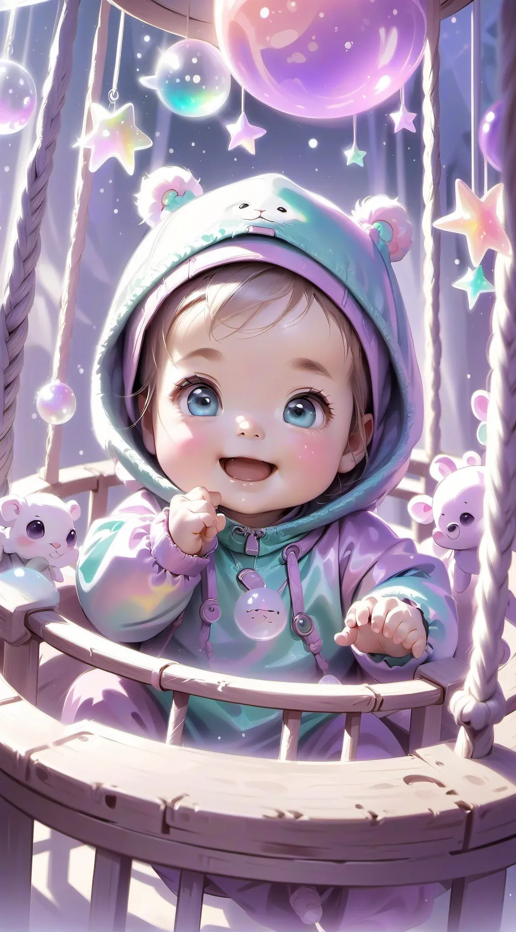 ai character: baby adoption cent background