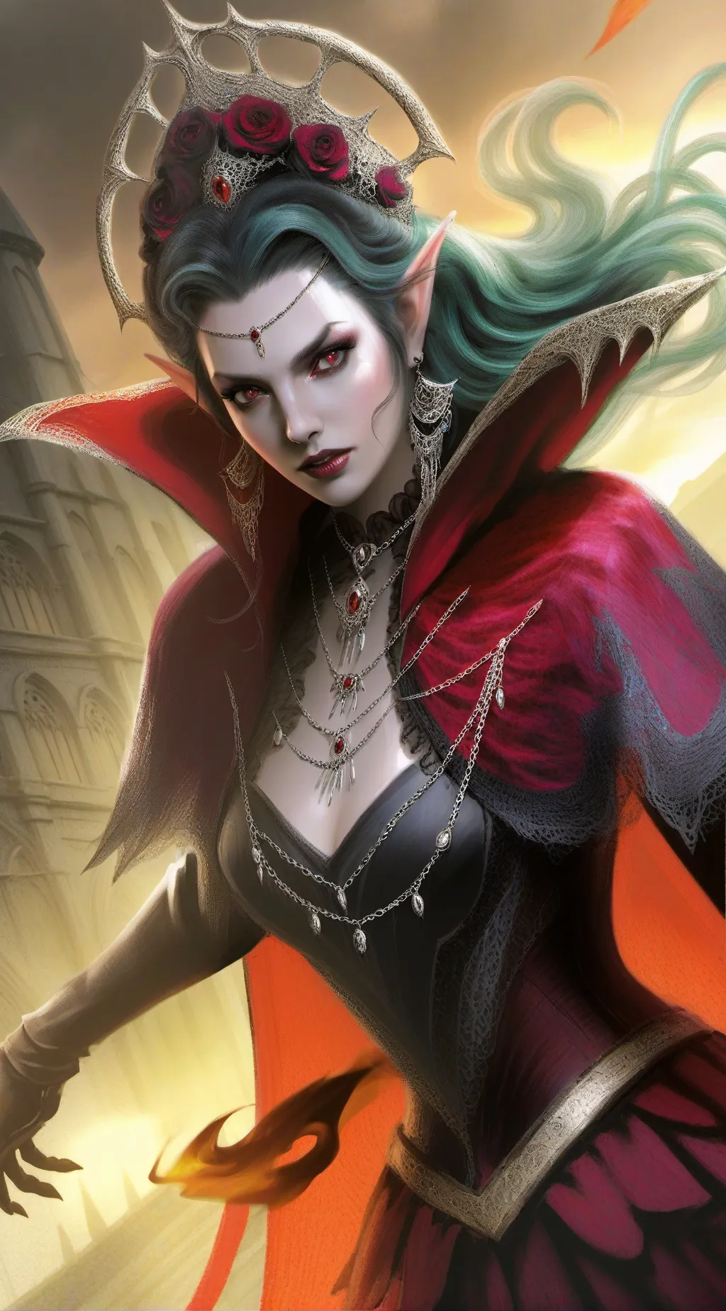 ai character: Mha VS Vampire  background