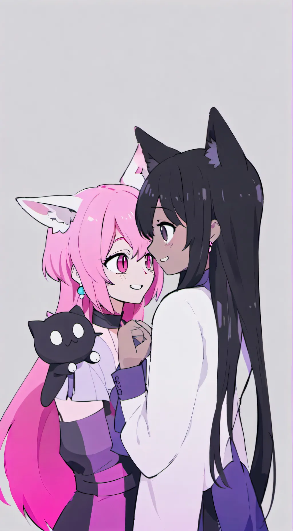 ai character: 🤍Kokaru & Mimico🖤 background