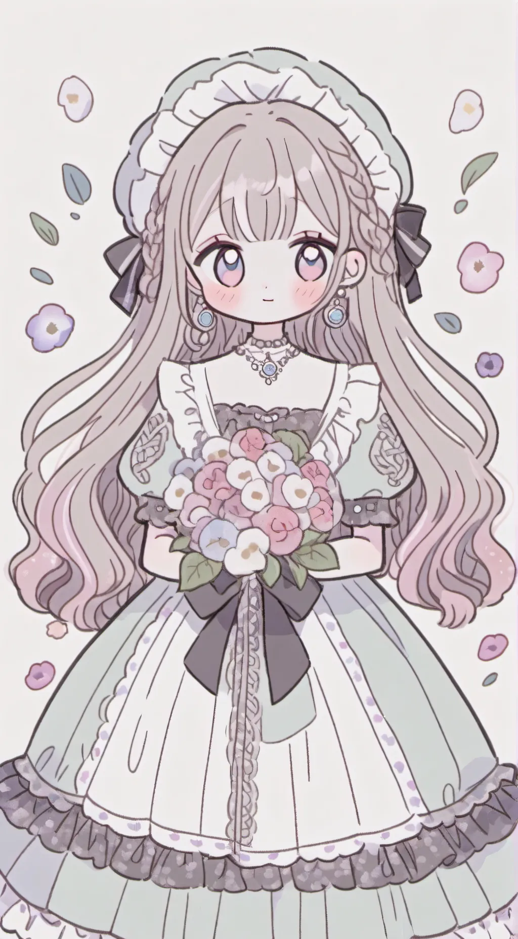 ai character: COSMOxSPROUTweddin background