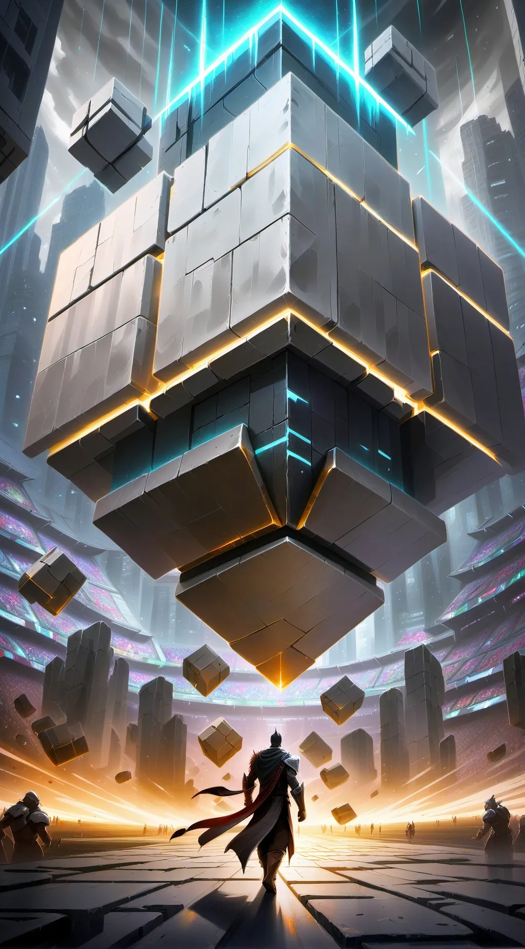 ai character: geometry dash guy  background