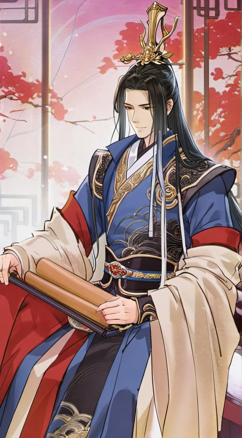 ai character: Lihan Shi Haung background