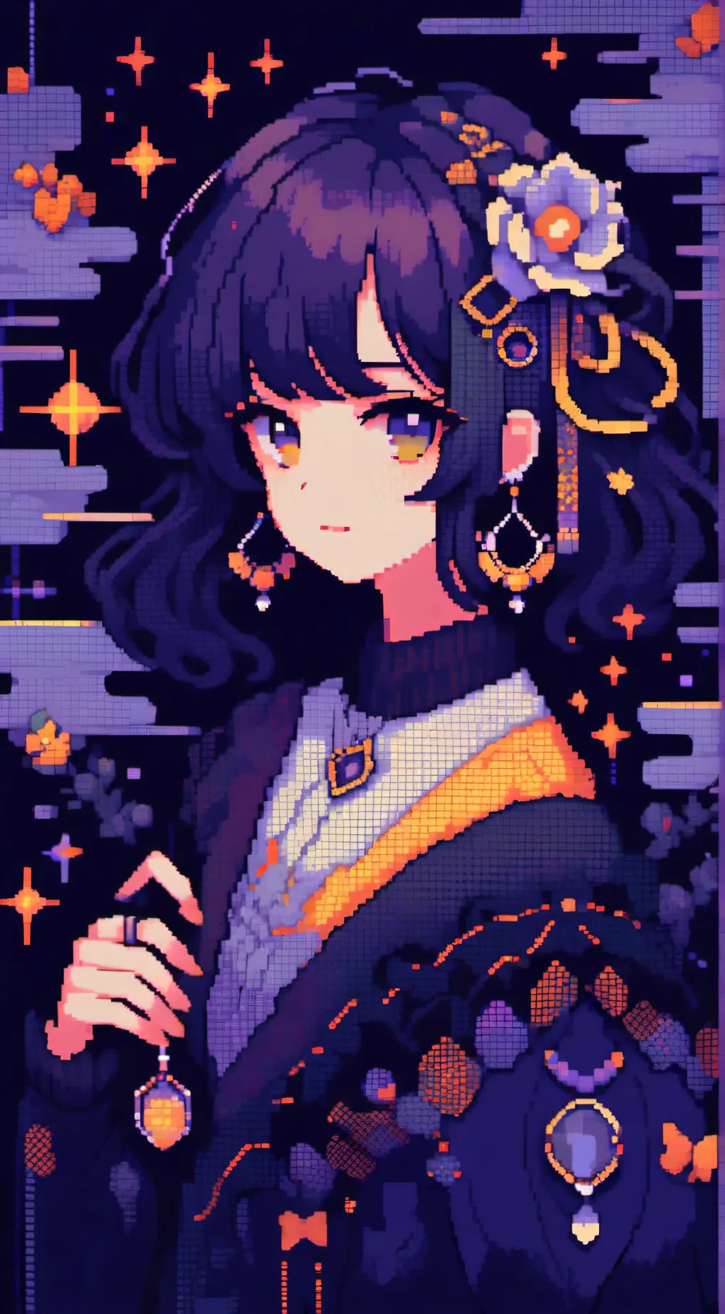 ai character: miss circle background