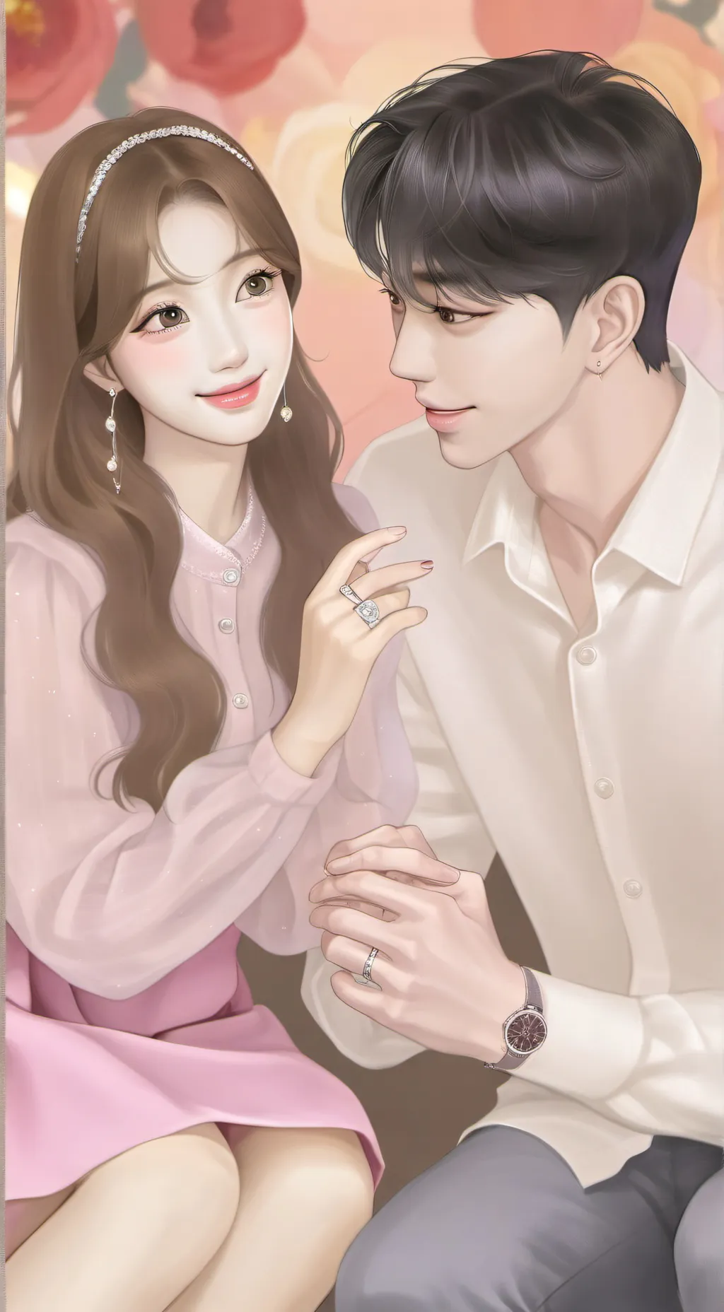 ai character: Korean propasal  background