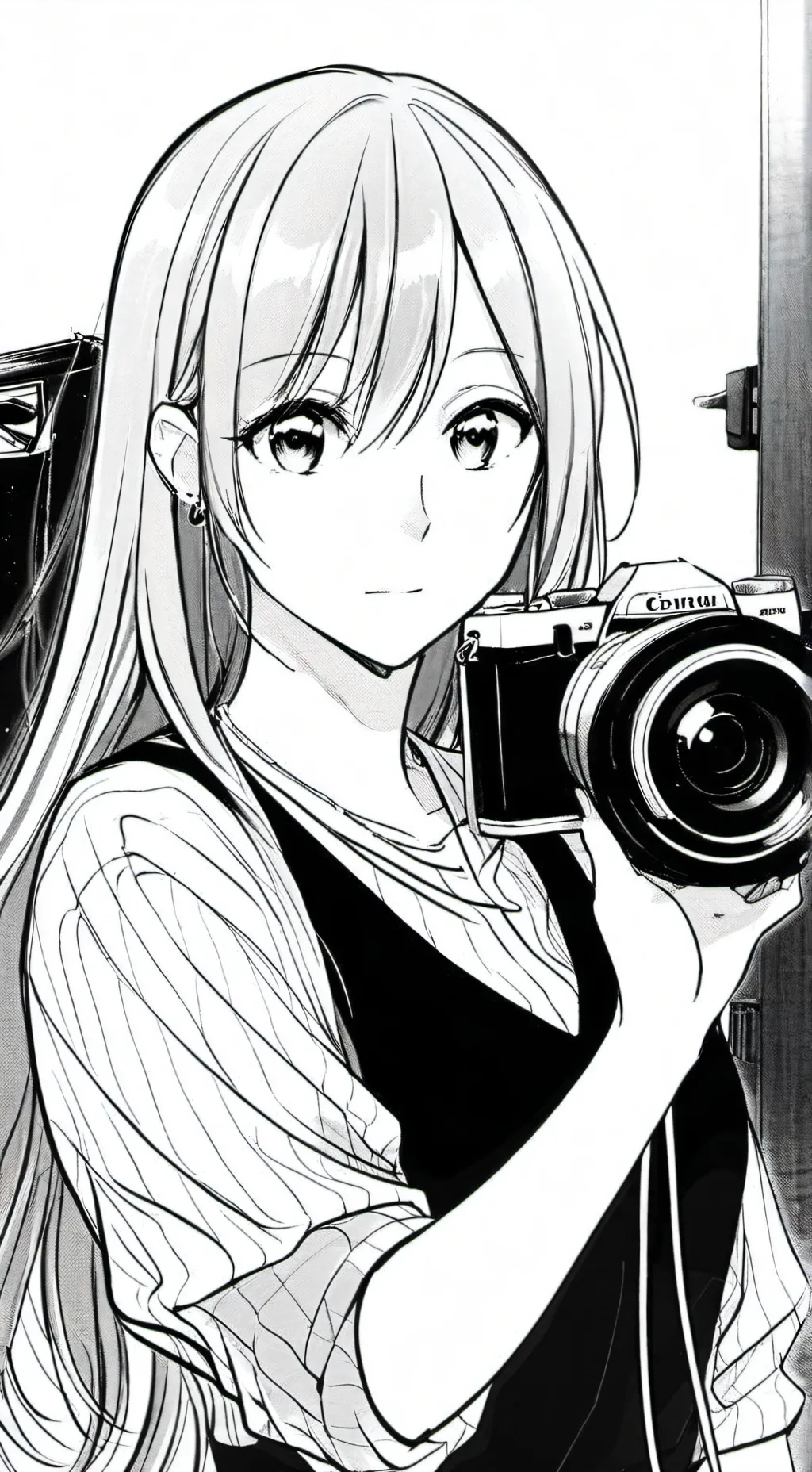 ai character: camara woman background