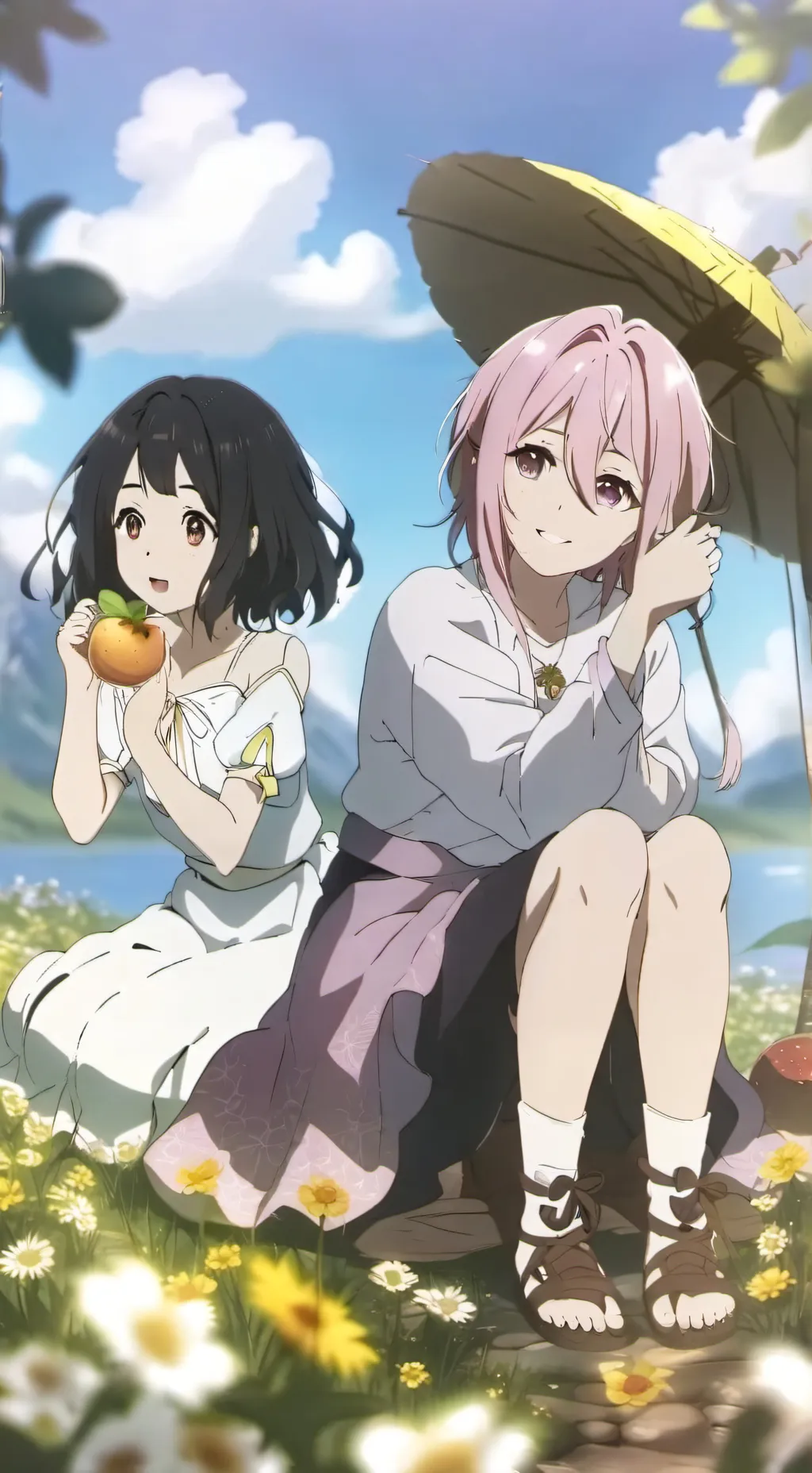 ai character: Gabriela e Luiza  background