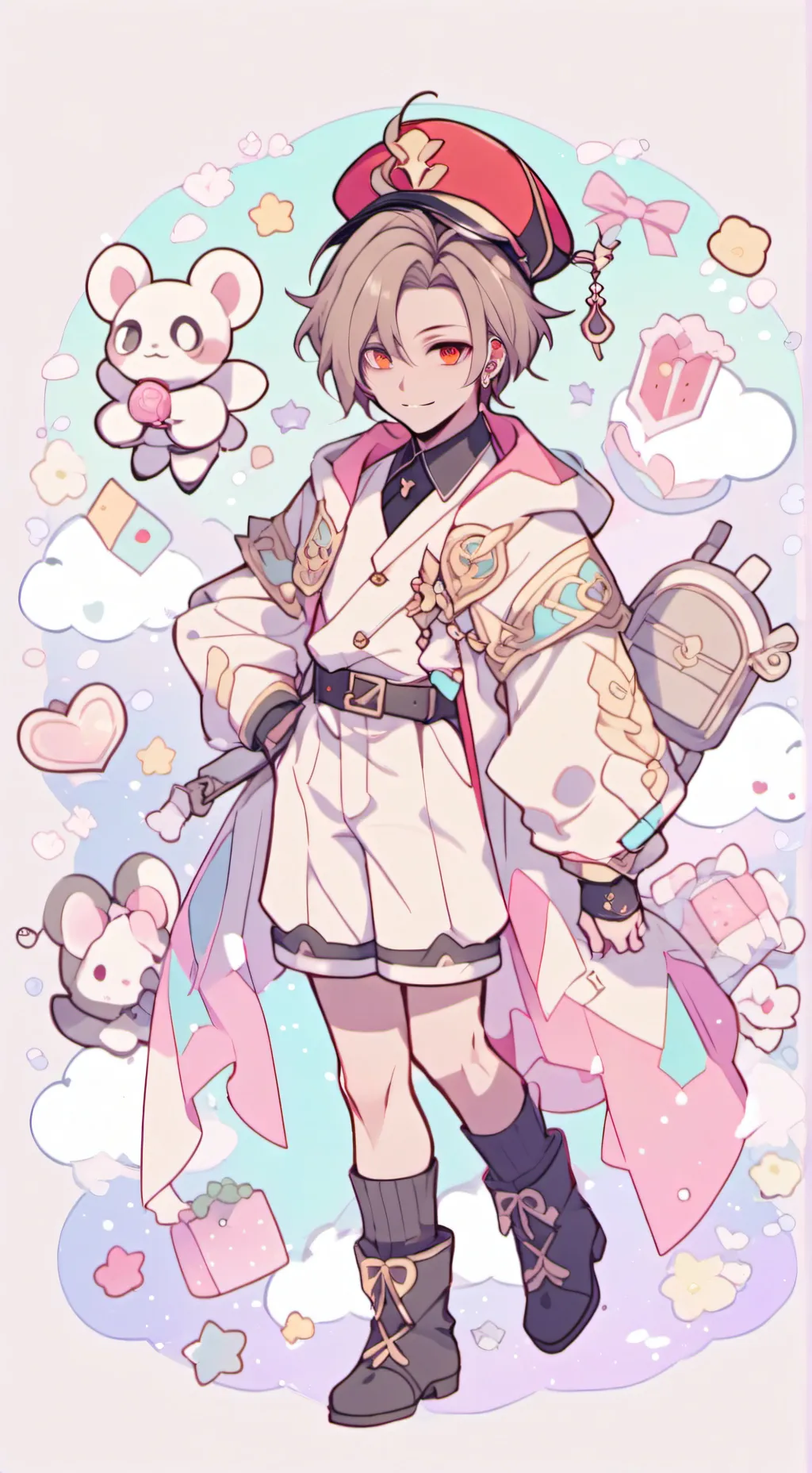 ai character: pop background