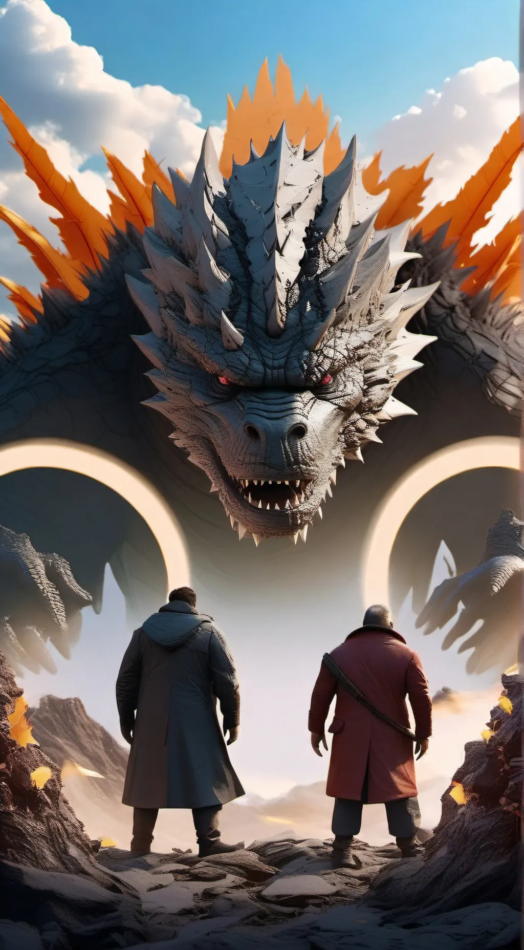 ai character: godzilla background