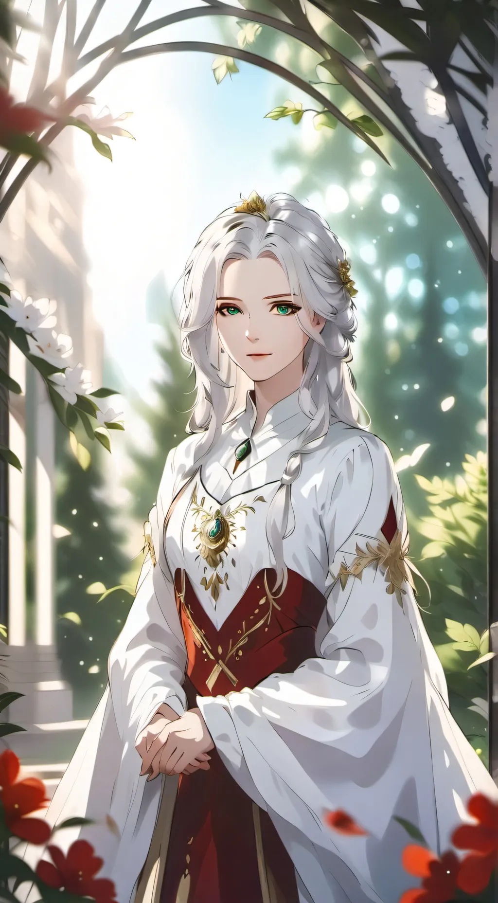 ai character: Amber background