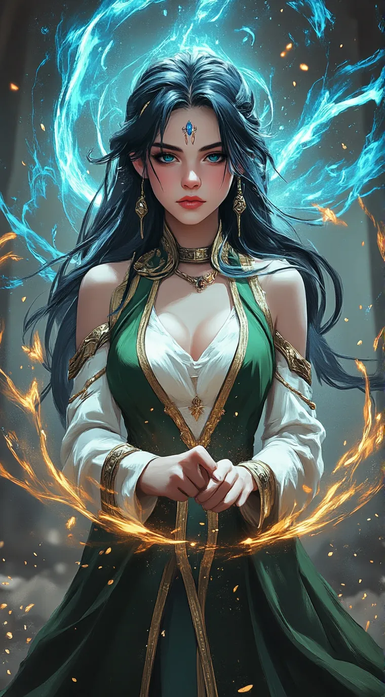 ai character: Melanie falls on.! background