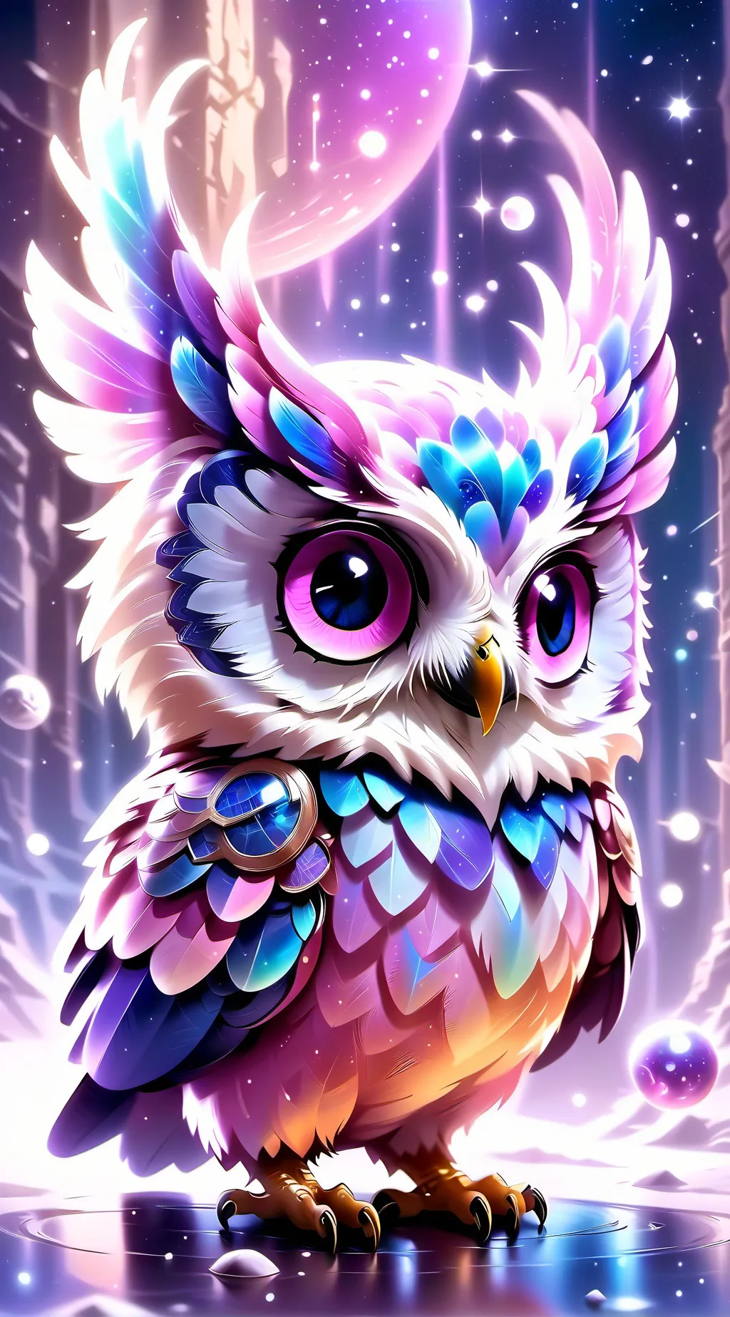 ai character: magenta background