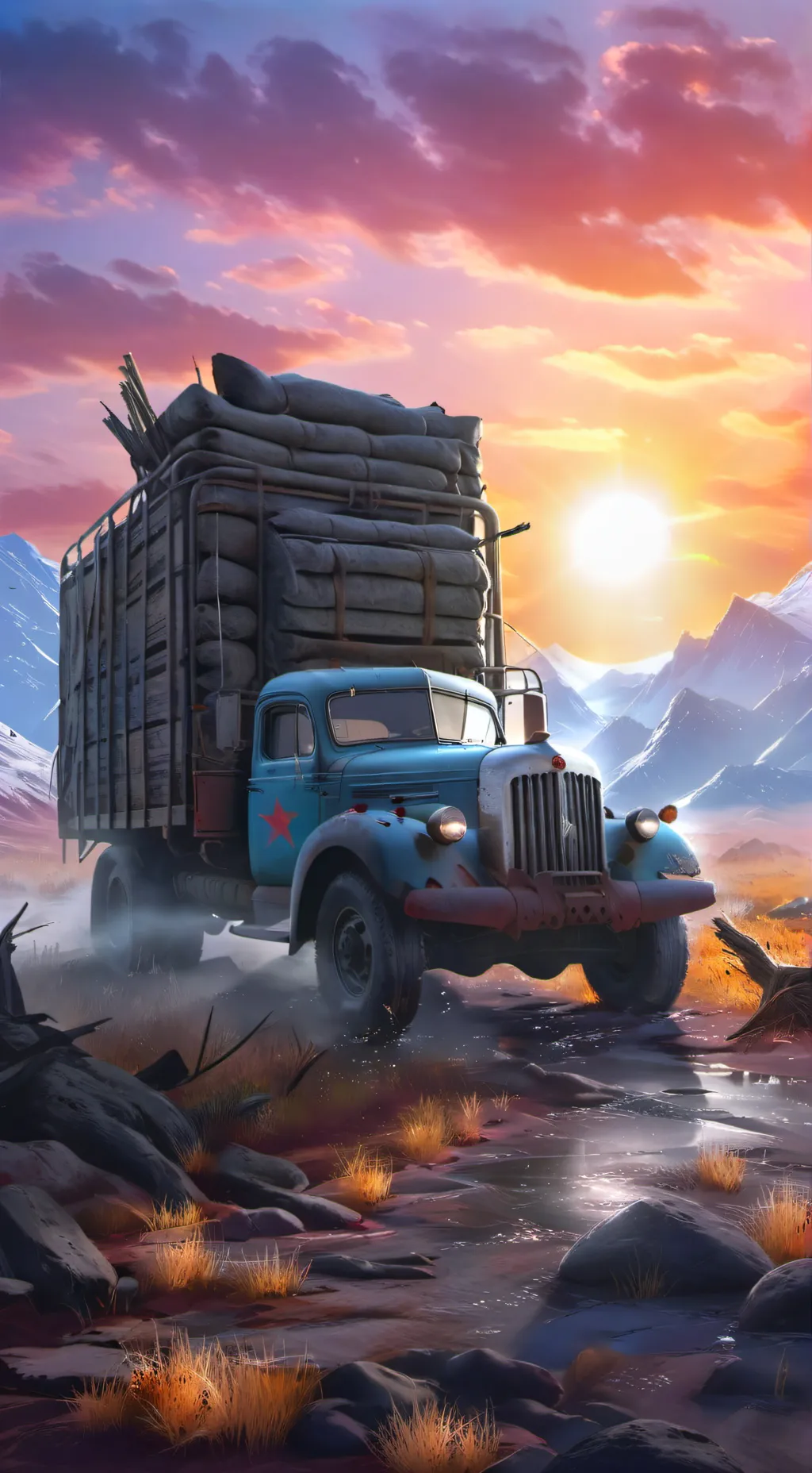 ai character: gef road background