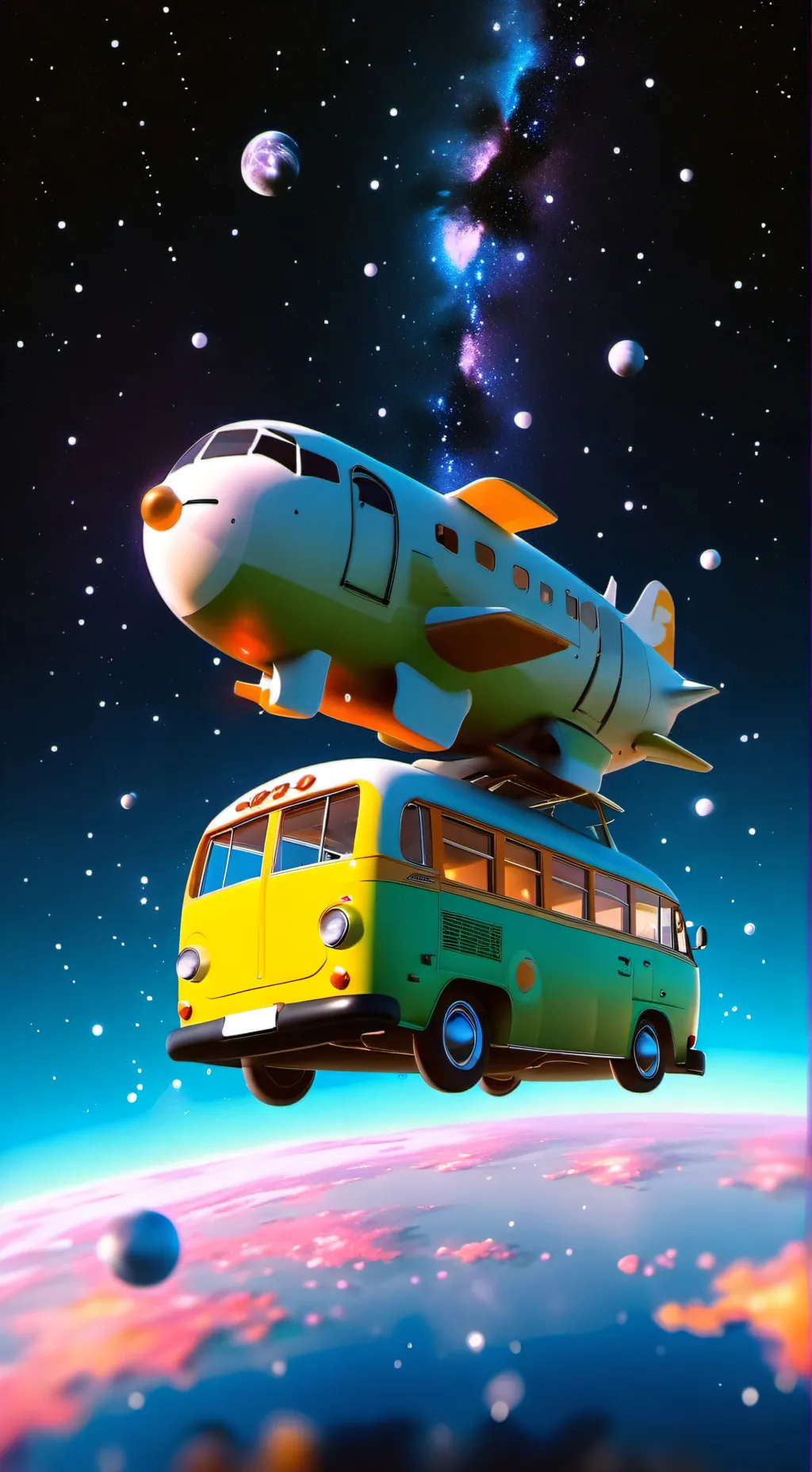 ai character: THE MAGICSCHOOLBUS background