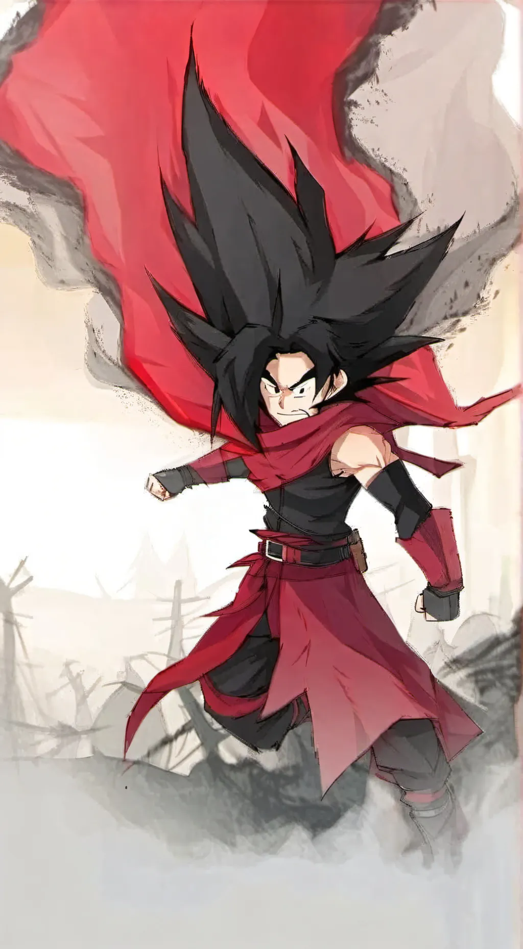 ai character: evil goku e vc background