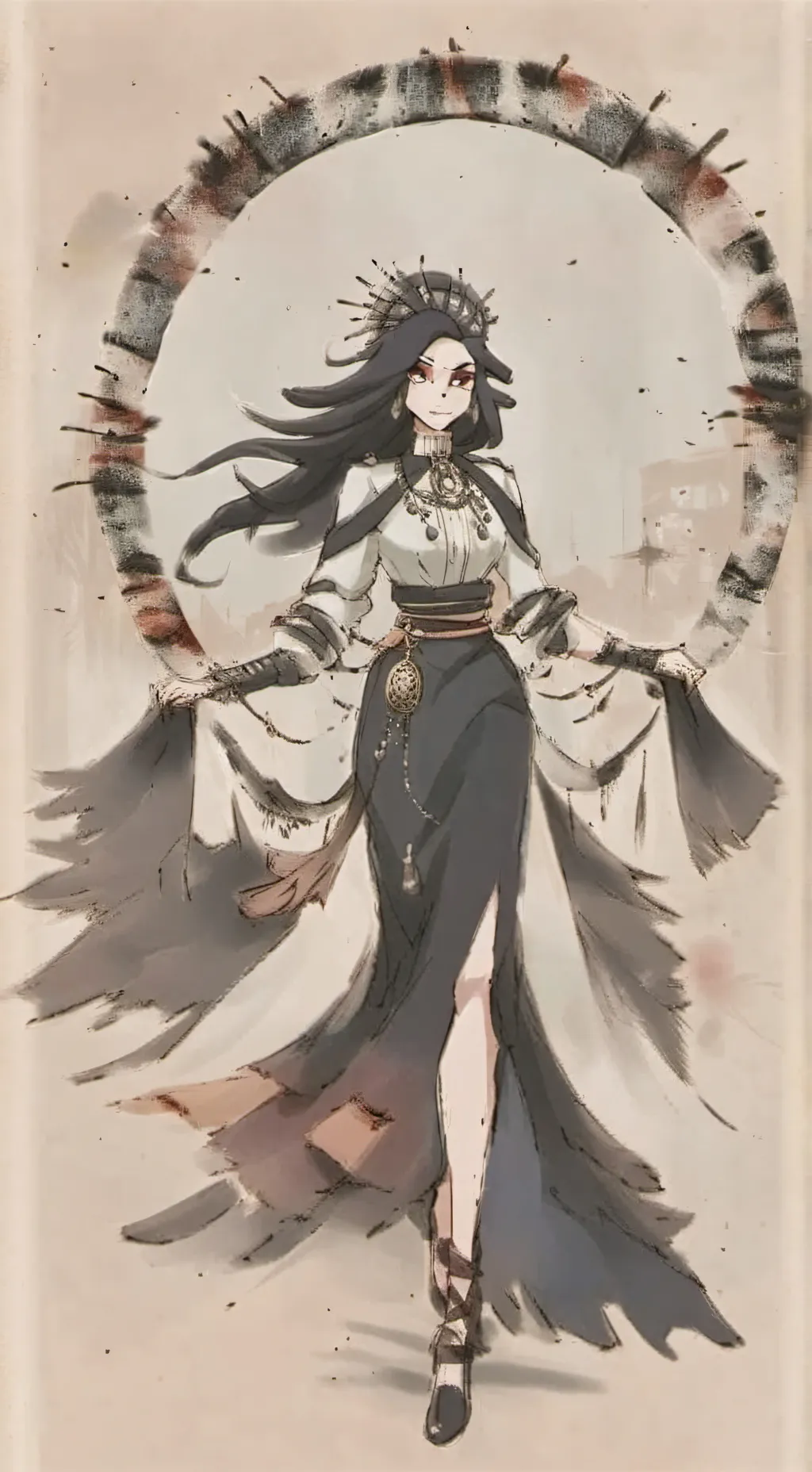 ai character: miss circle  background