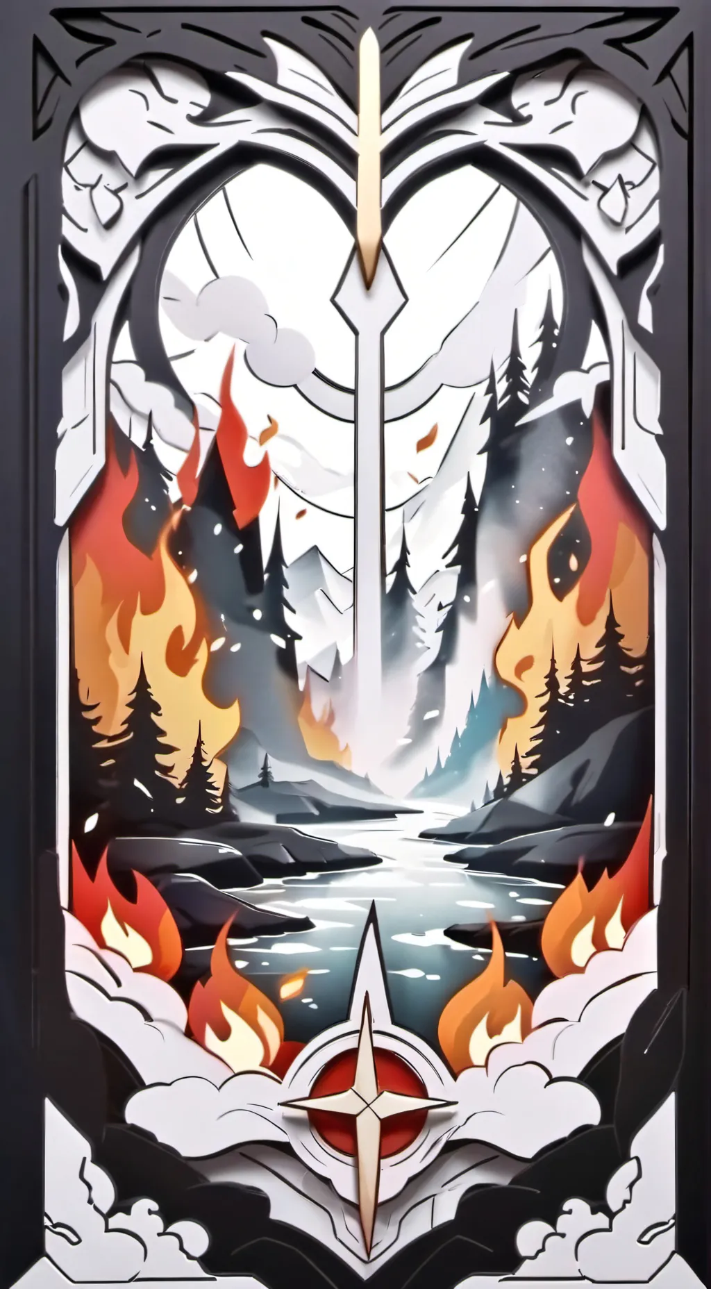 ai character: Fire Spirit Cookie background