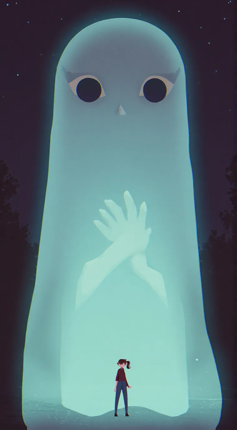 ai character: Gray background