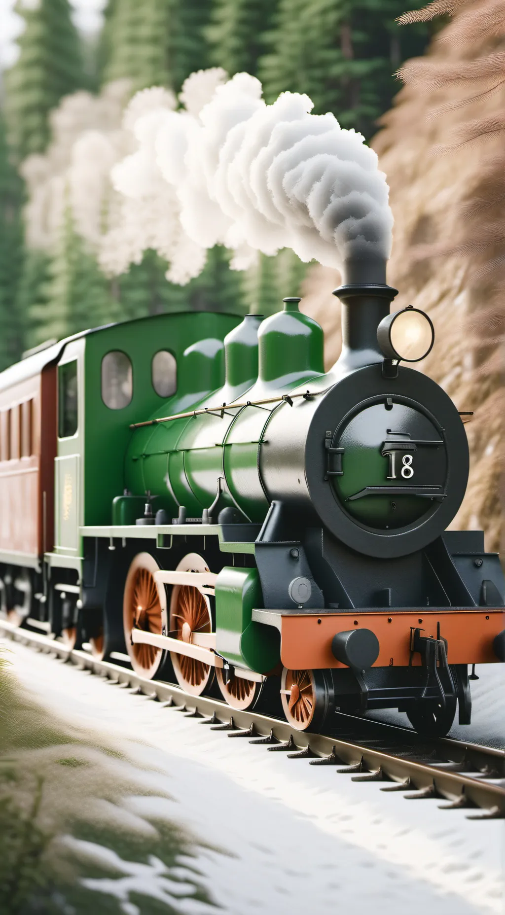 ai character: Small train background