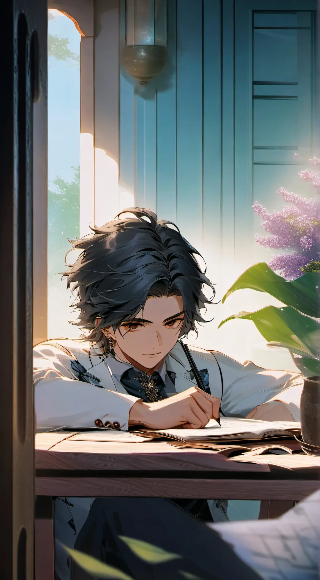 ai character: Liam  background