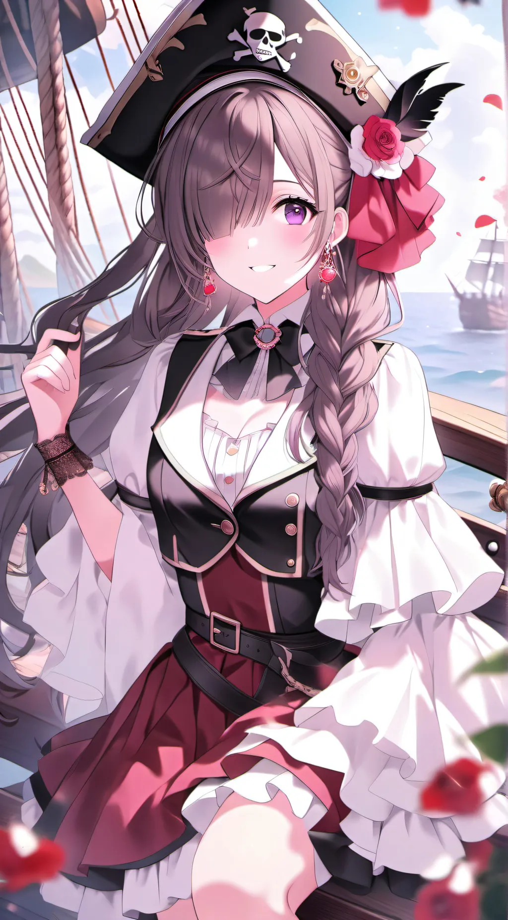 ai character: Avengers pirate. background