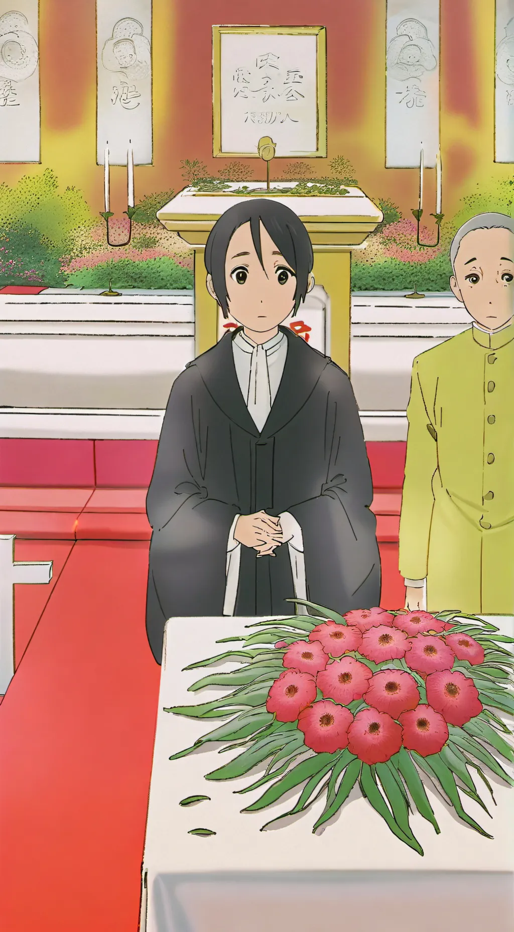 ai character: Oren's Funeral  background