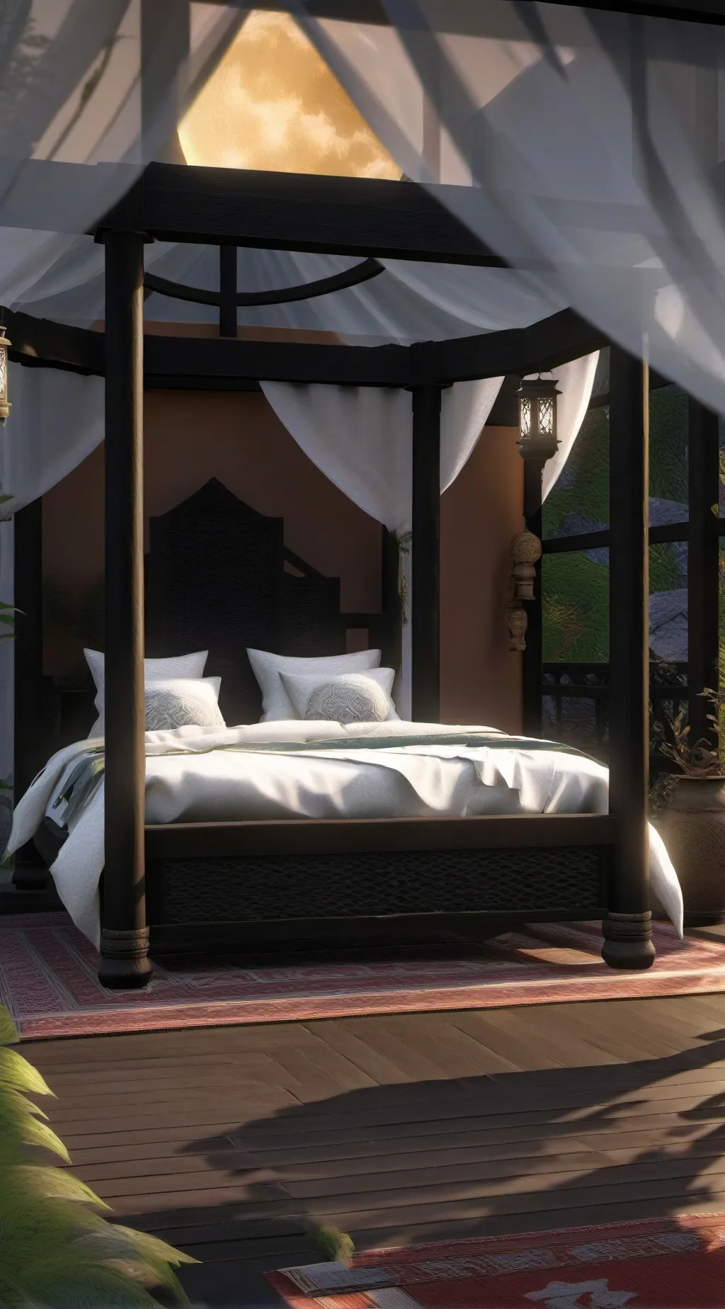 ai character: J, V, Aminah baby background