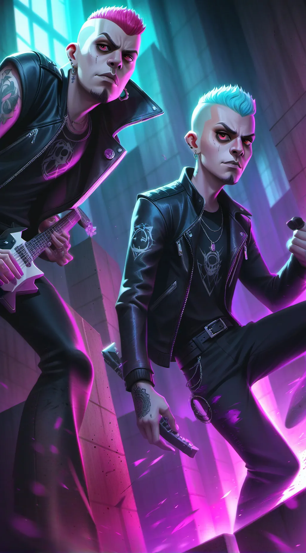 ai character: Alkaline trio  background