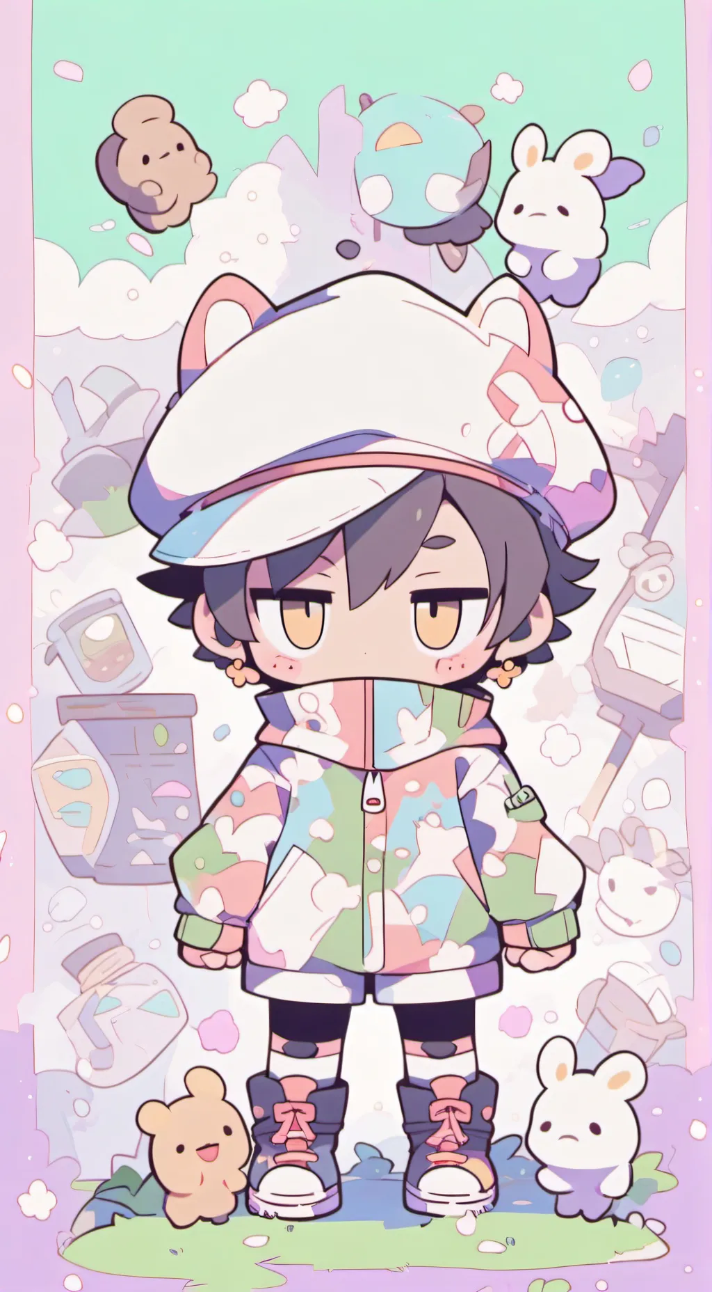 ai character: Blacko background