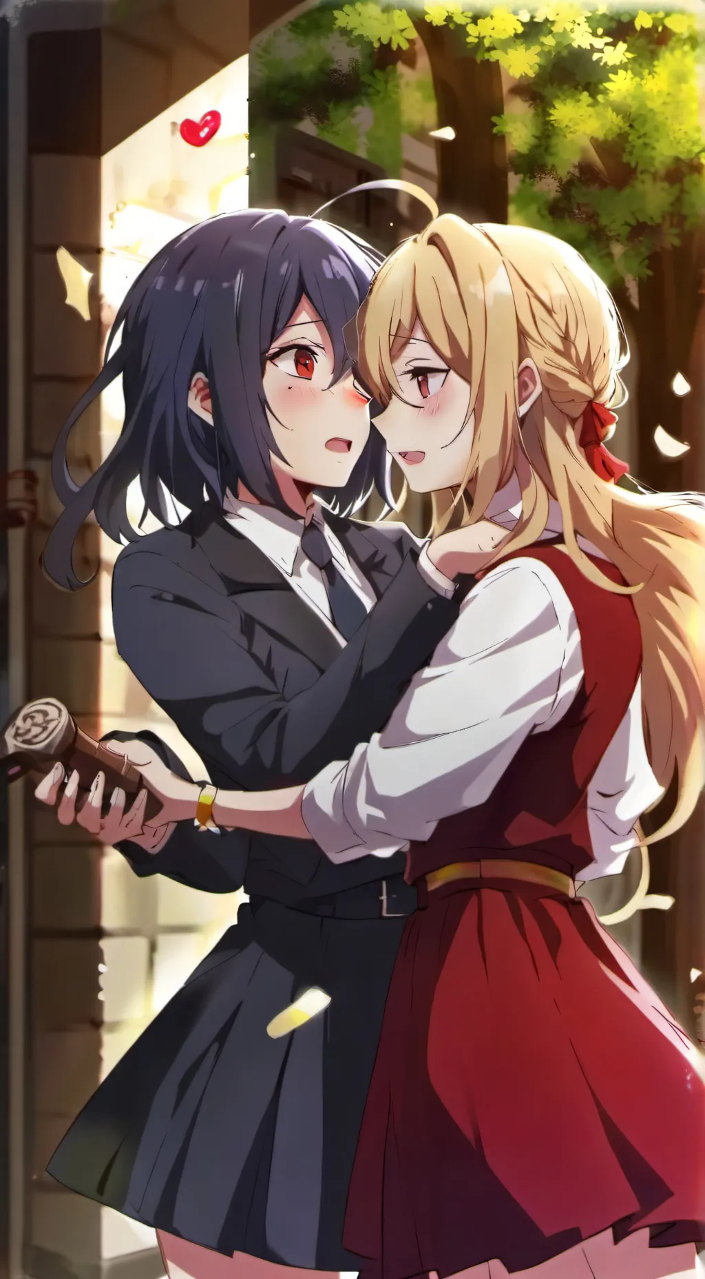 ai character: rose and ruby background