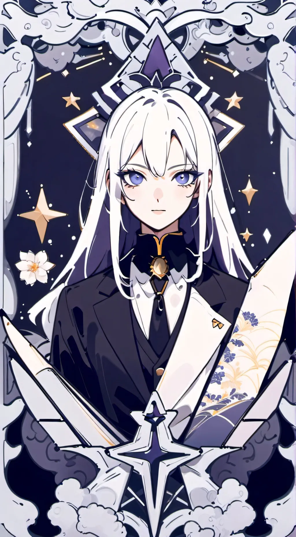 ai character: kny uppermoons.  background