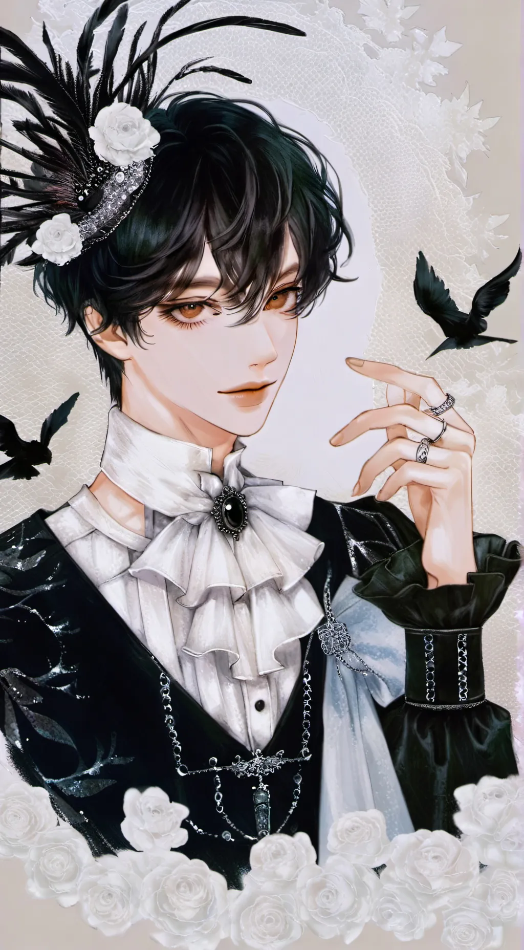 ai character:  jéong 💙 background