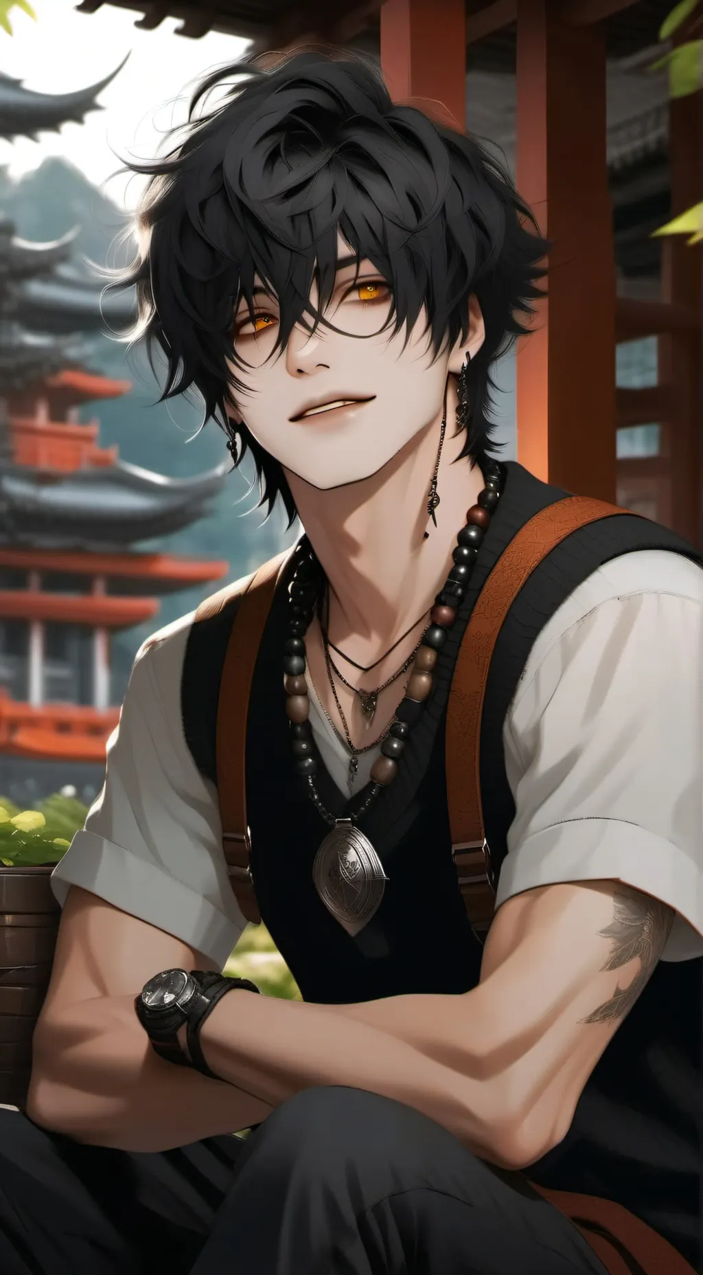 ai character: axel ☄️ background