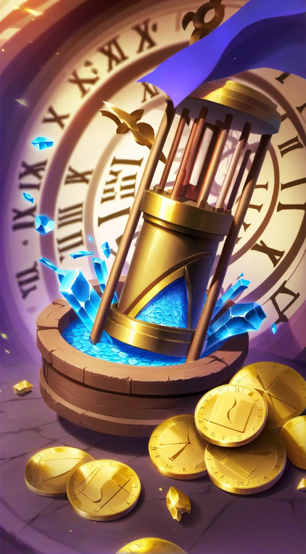 ai character: The clock background