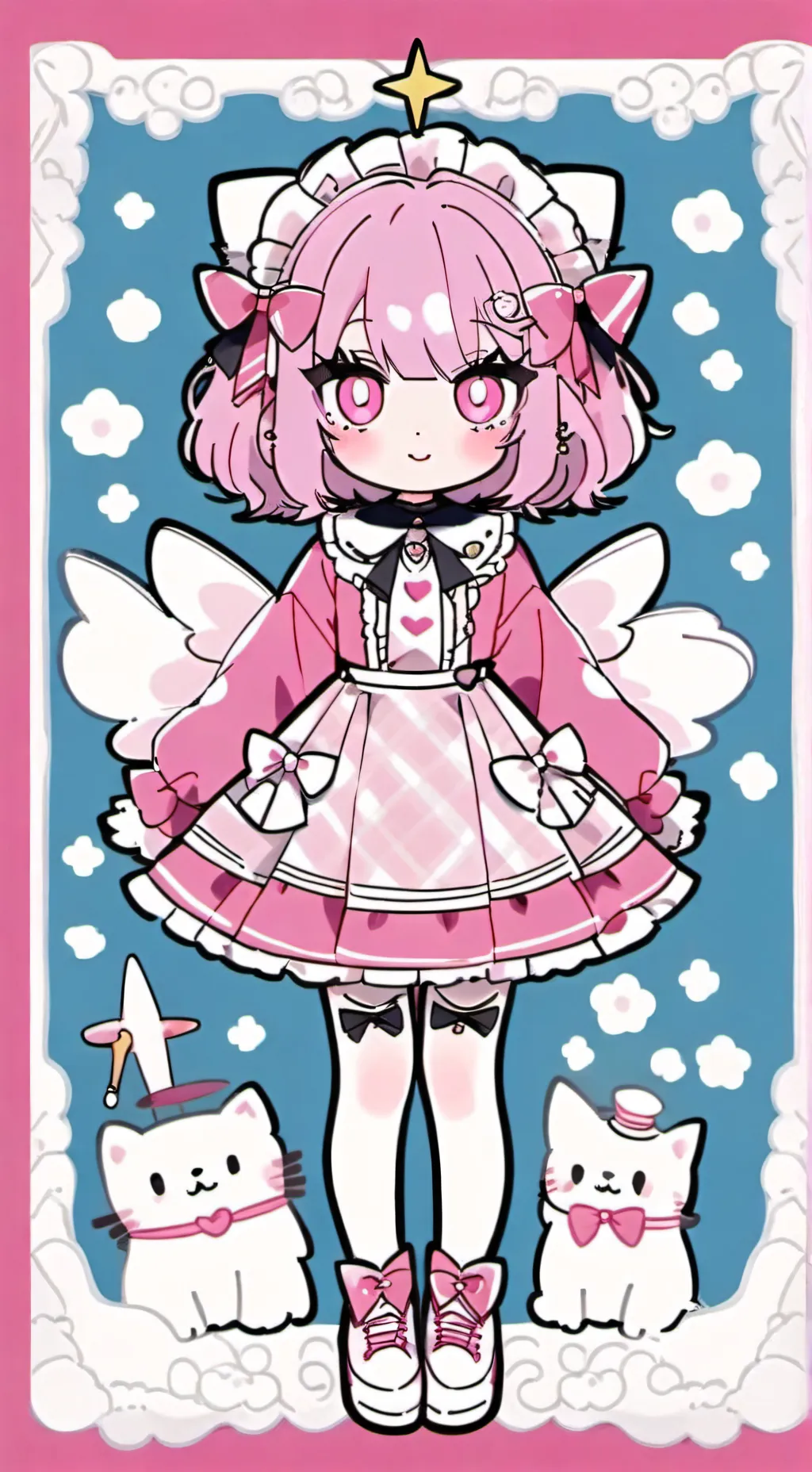 ai character: UwU cat Emile background