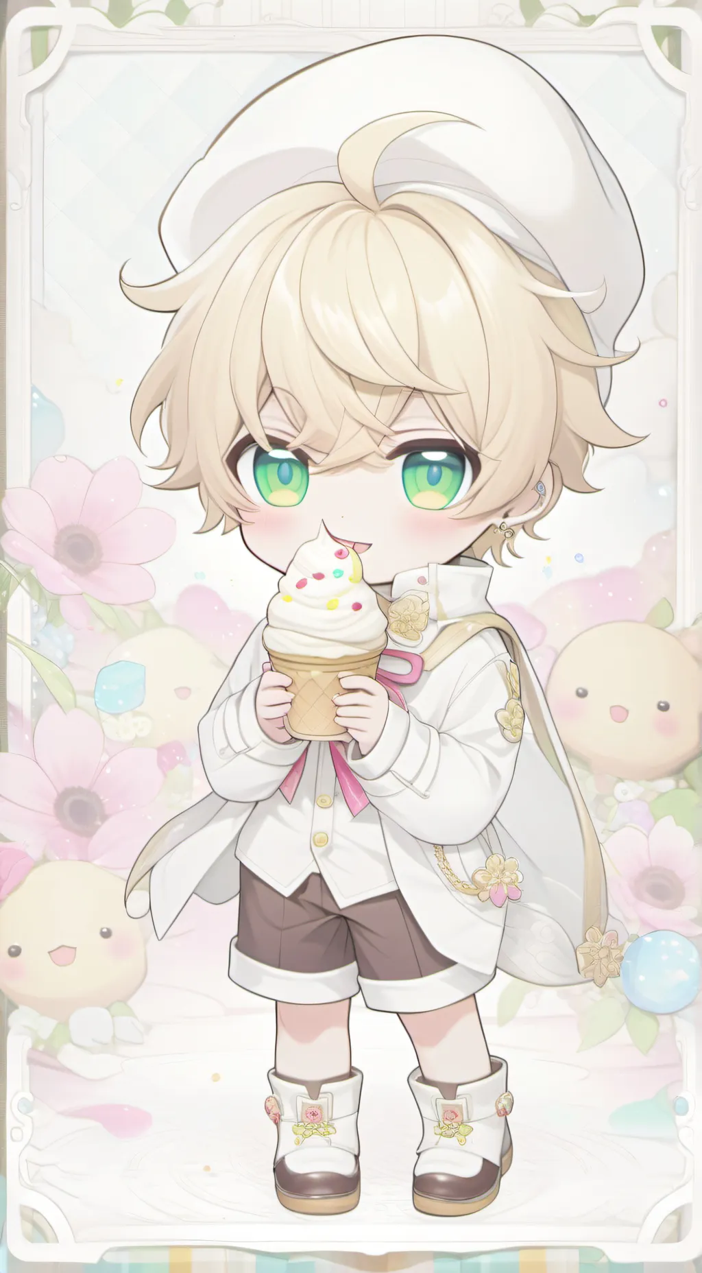 ai character: Pure vanila background