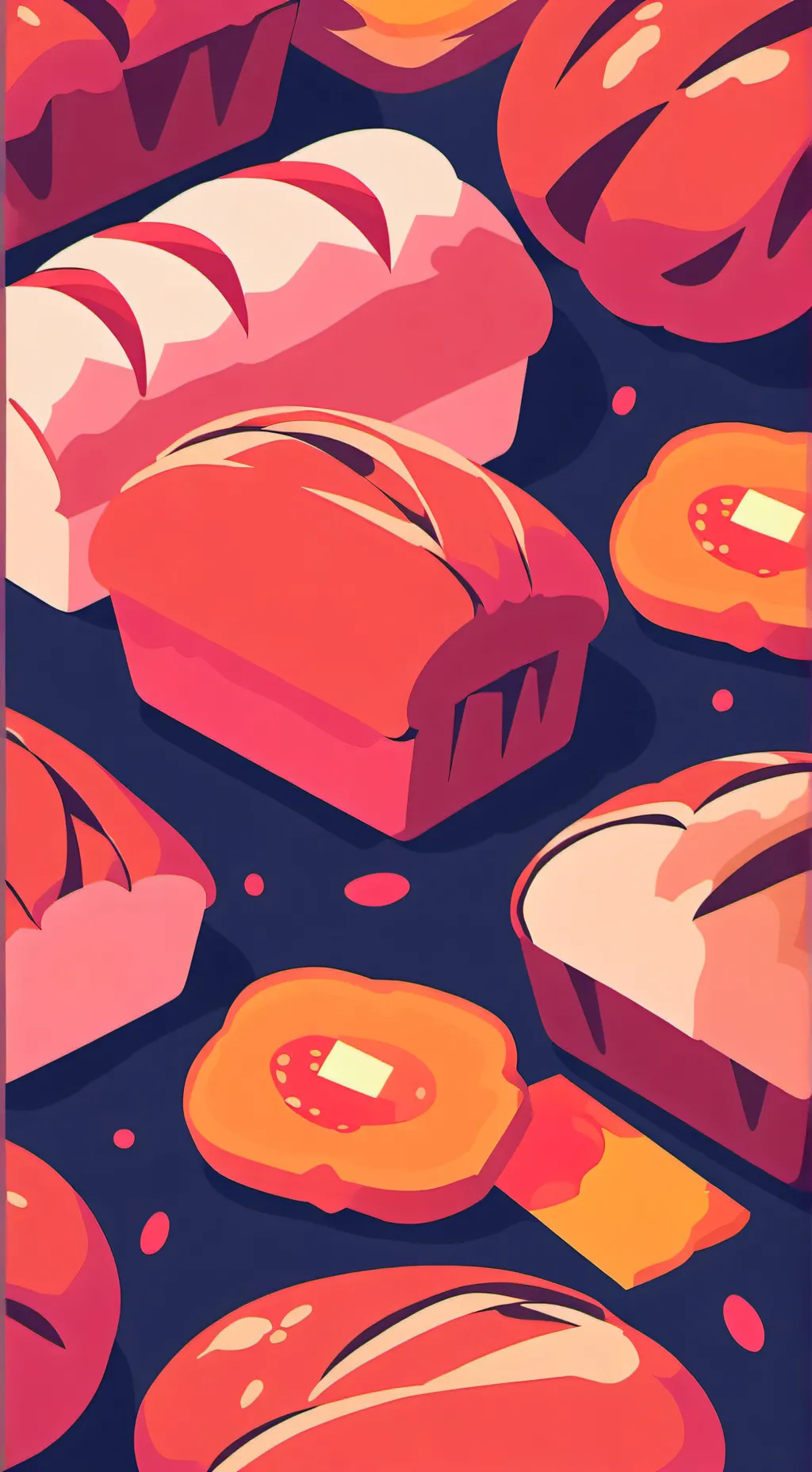 ai character: bread background