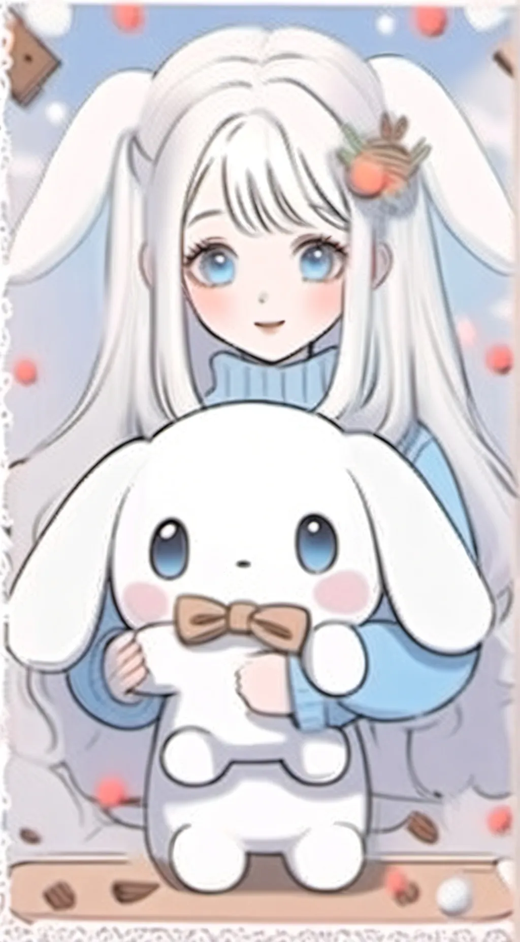 ai character: Cinnamoroll queen  background