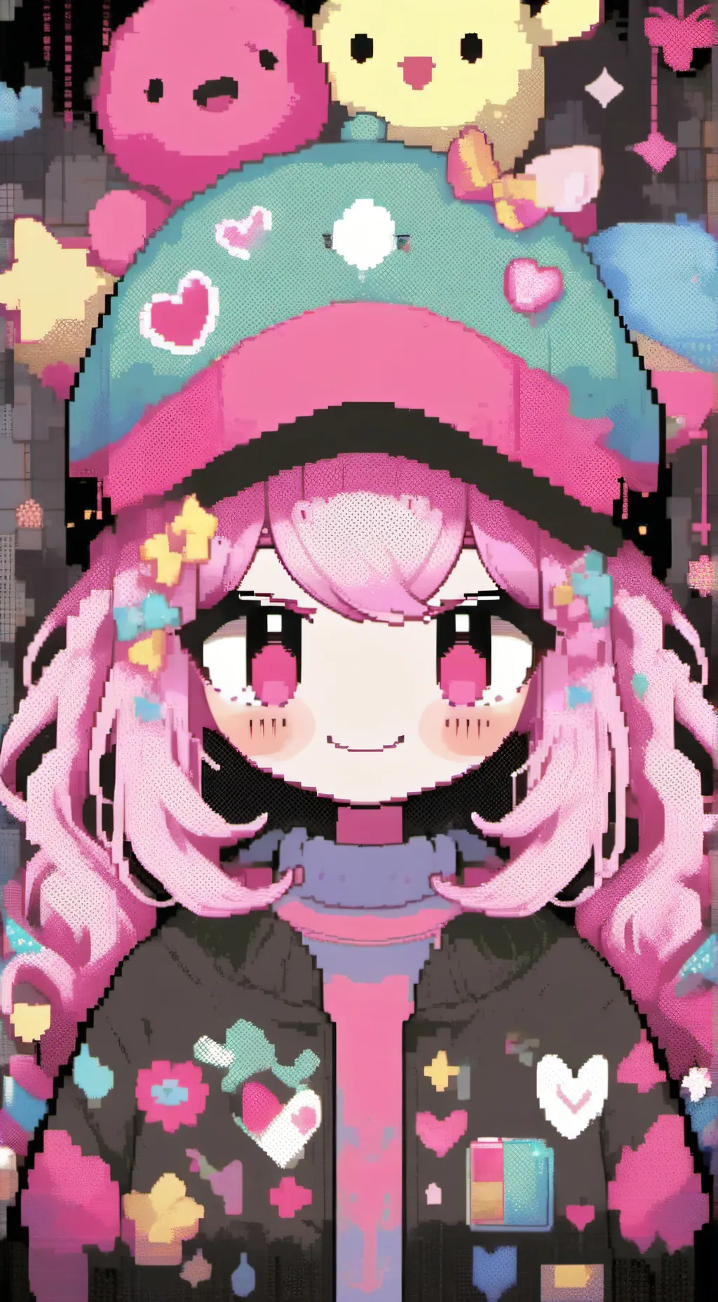 ai character: Pinkiea background