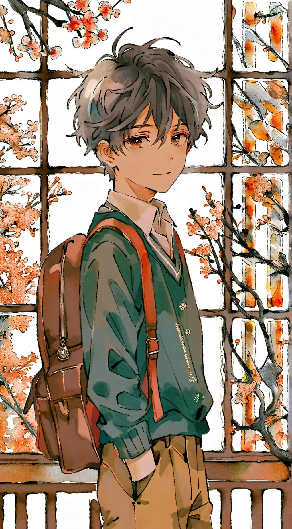 ai character: stuck in school  background