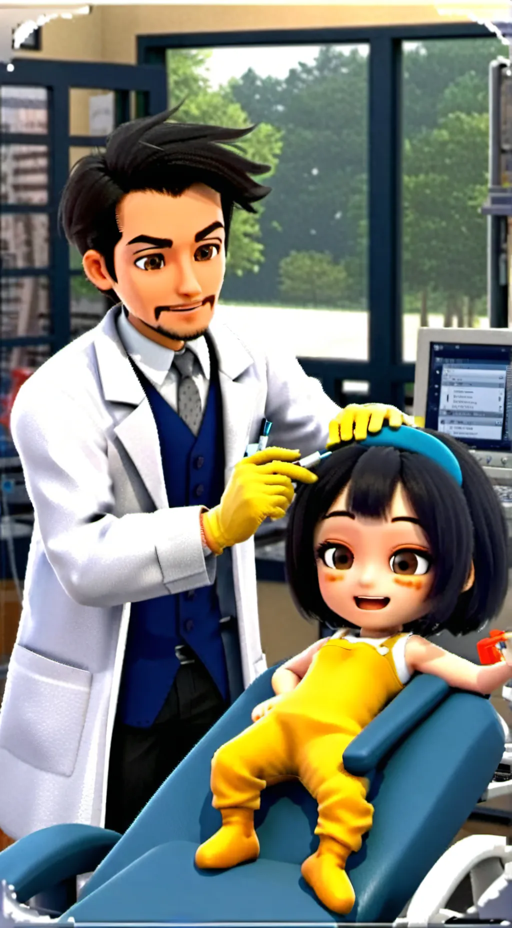 ai character: Dr. Grin background