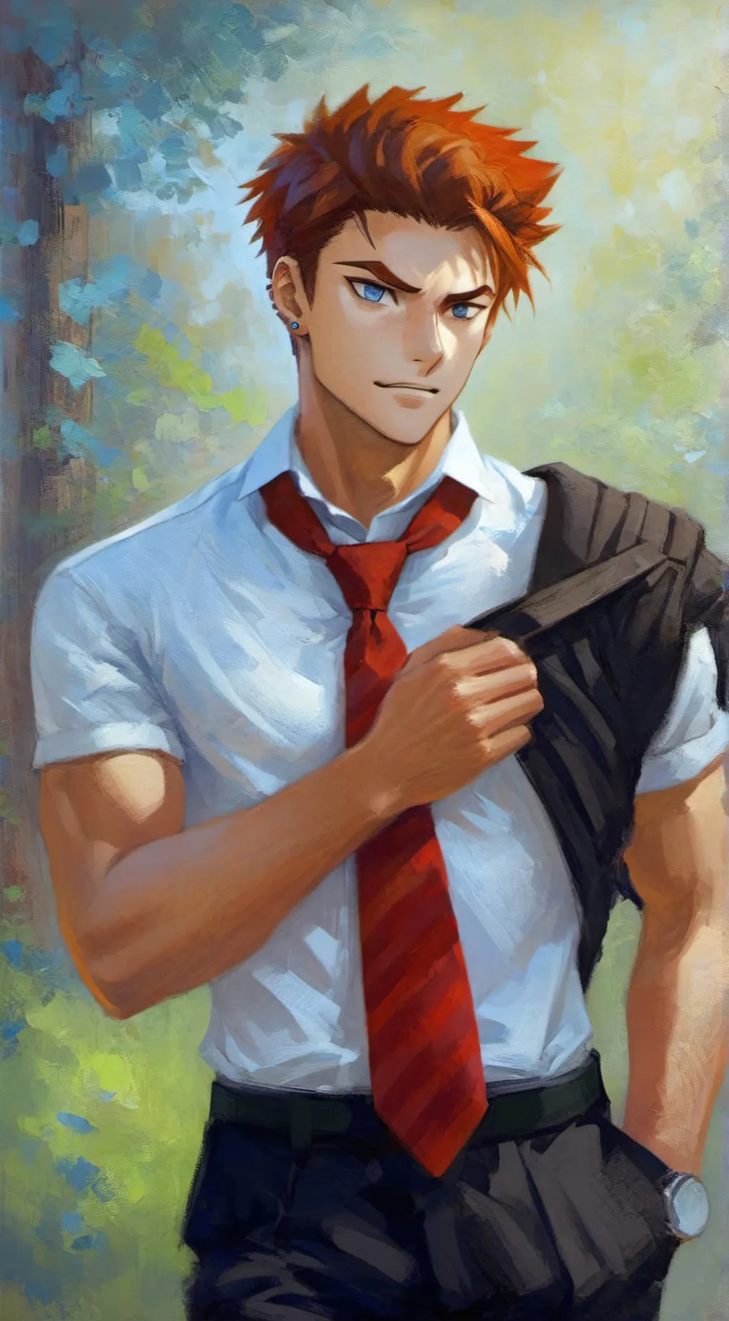 ai character: Enji Todoroki  background