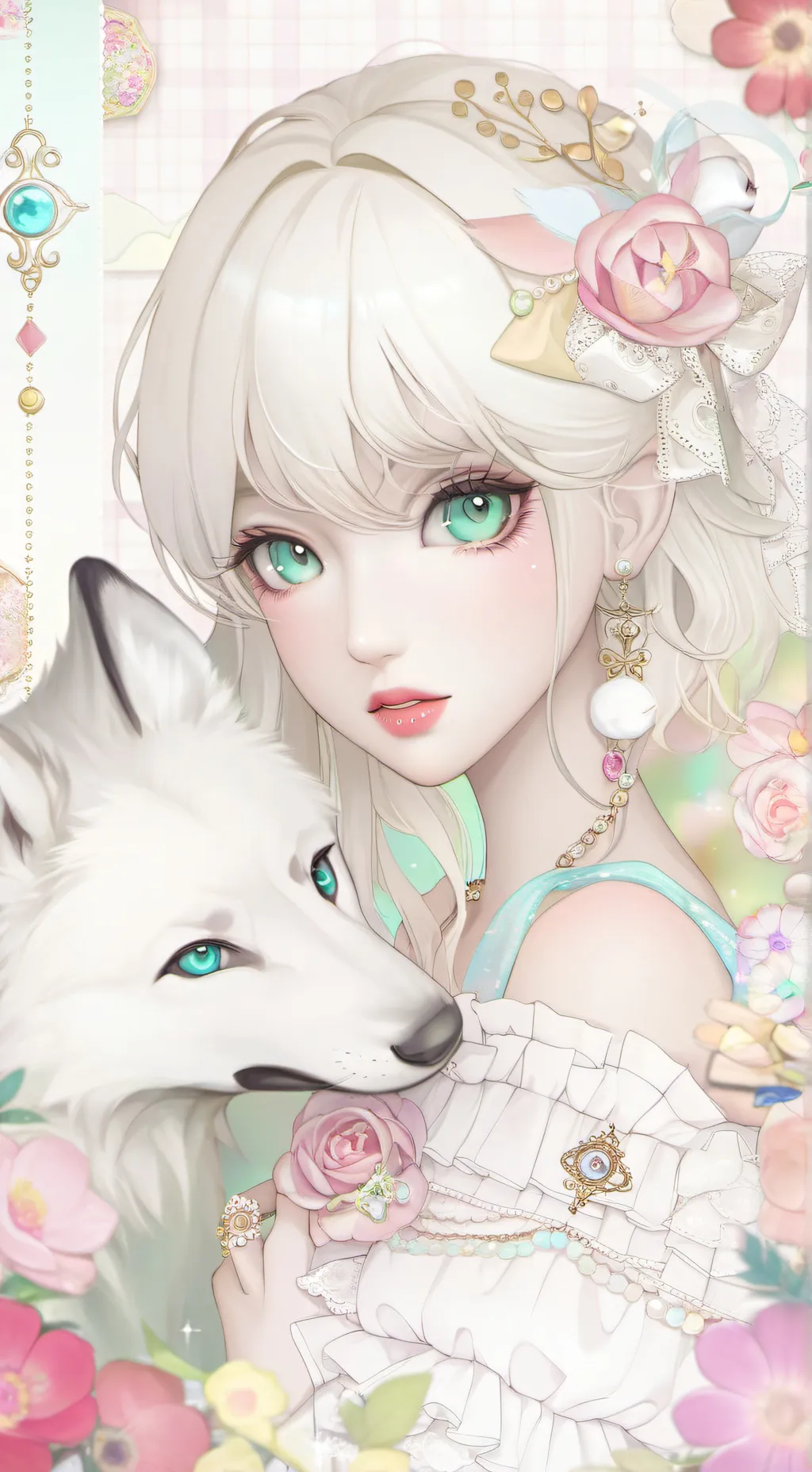 ai character: Bella the wolf background
