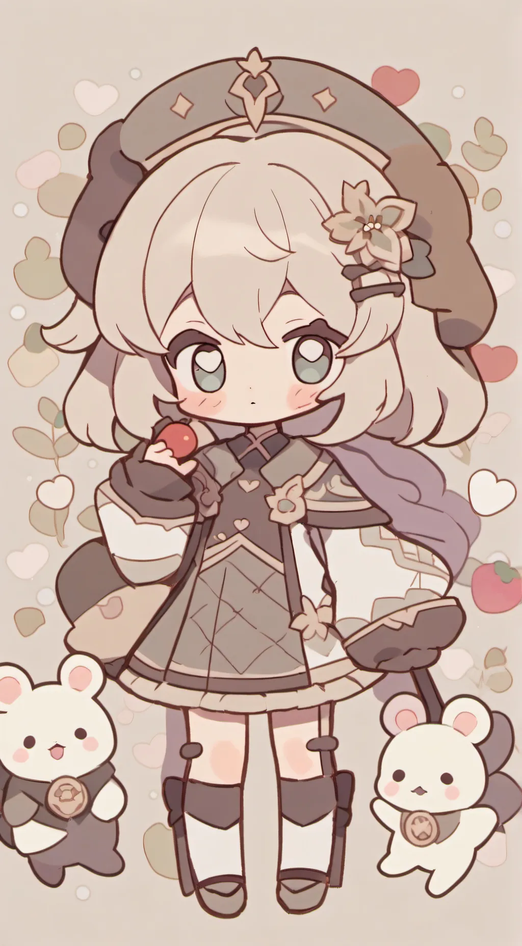 ai character: Chibi Bear Girl background