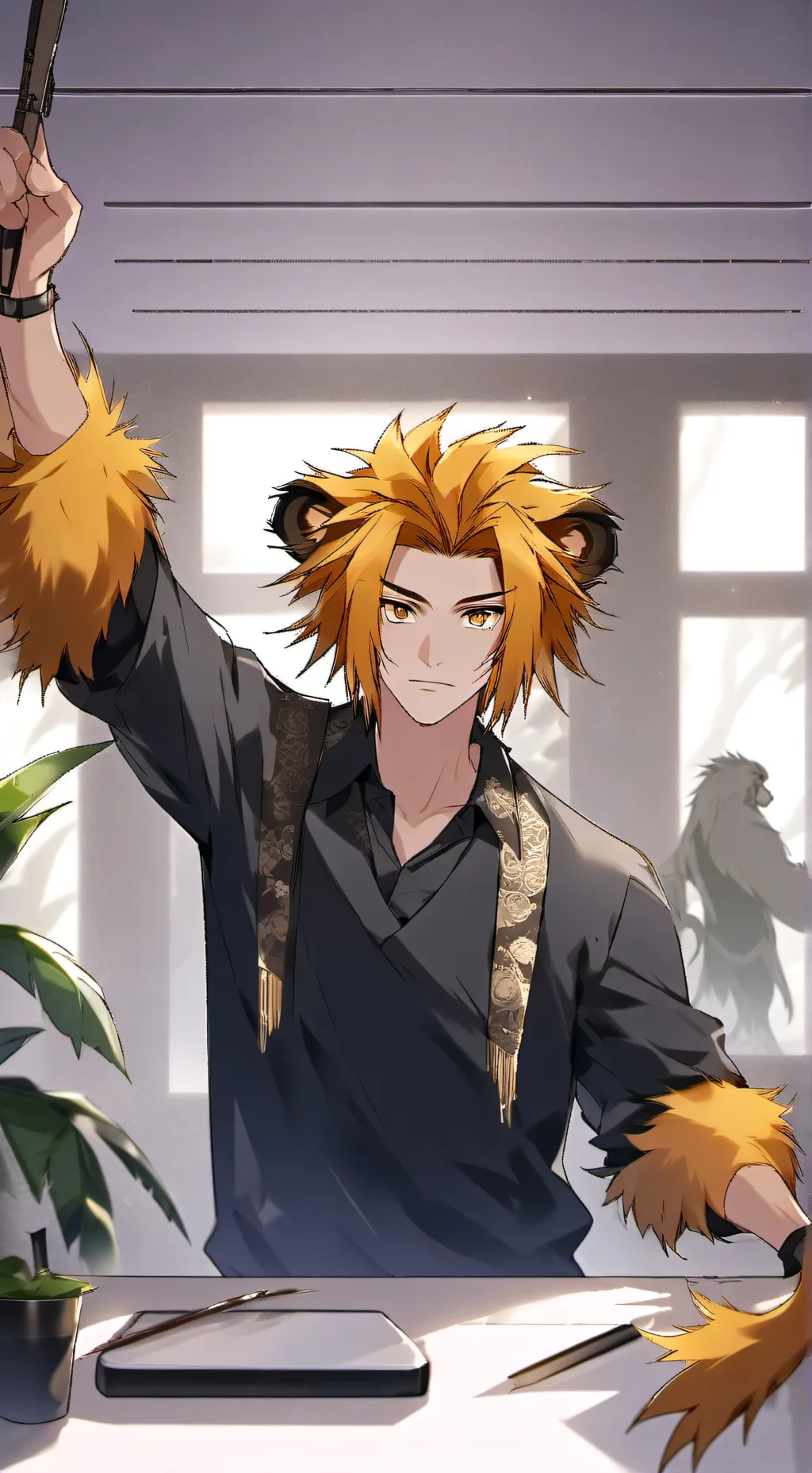 ai character: Lion Tamarin Spirit background